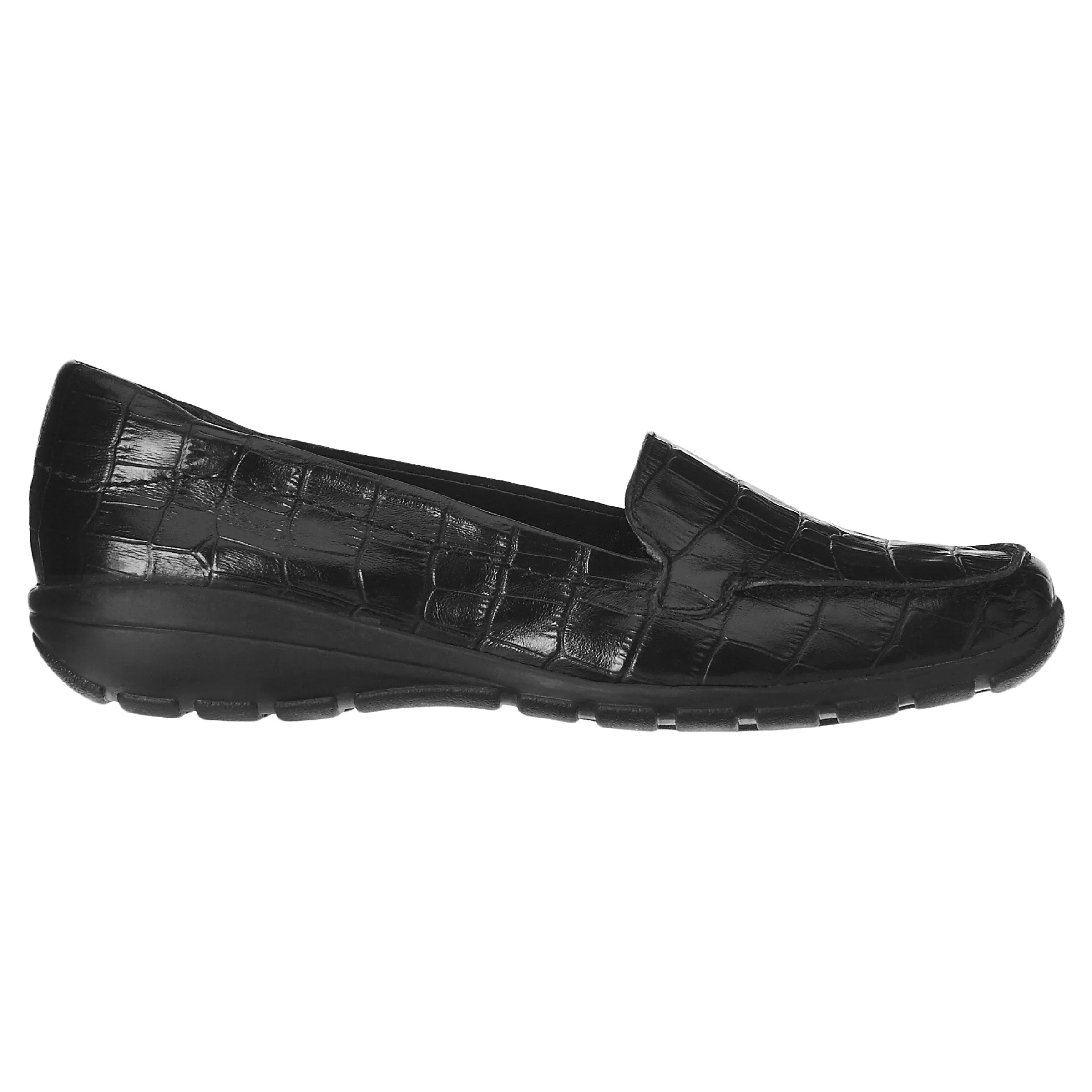 eFlex | eFlex-Easy Spirit Abide Croco Print Casual Flats Black Croco Print