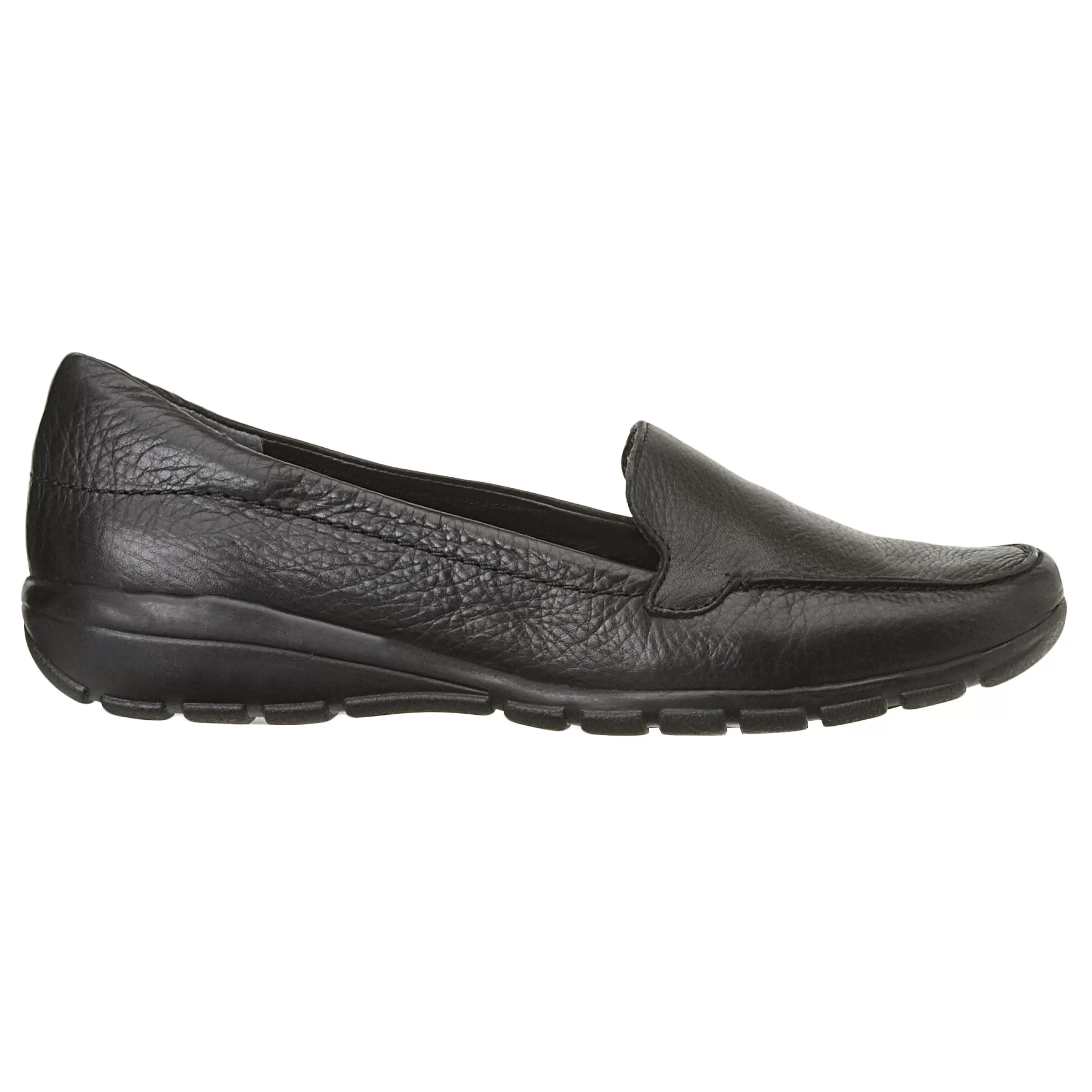 eFlex | eFlex-Easy Spirit Abide Leather Casual Flats Black Leather