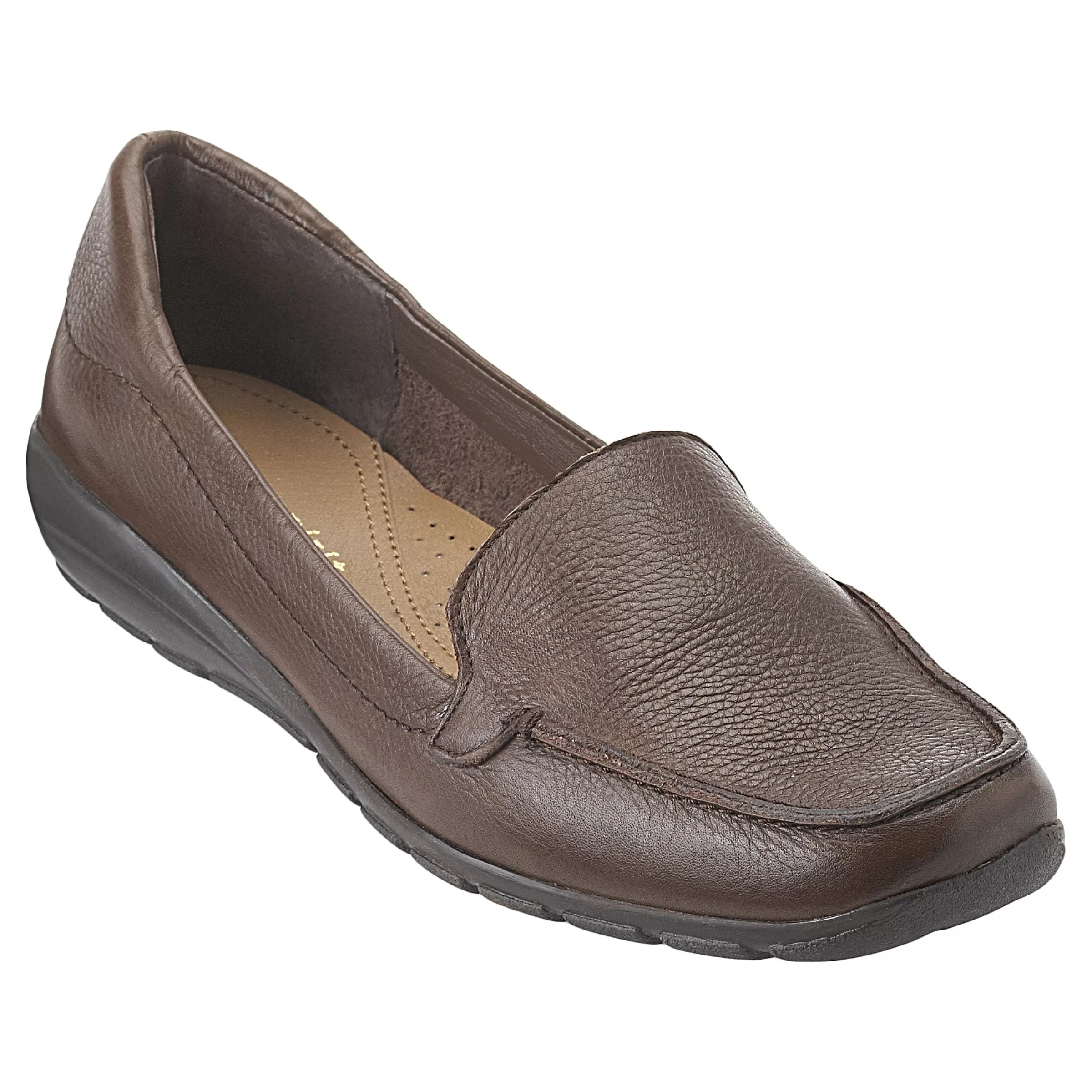 eFlex | eFlex-Easy Spirit Abide Leather Casual Flats Bittersweet Leather