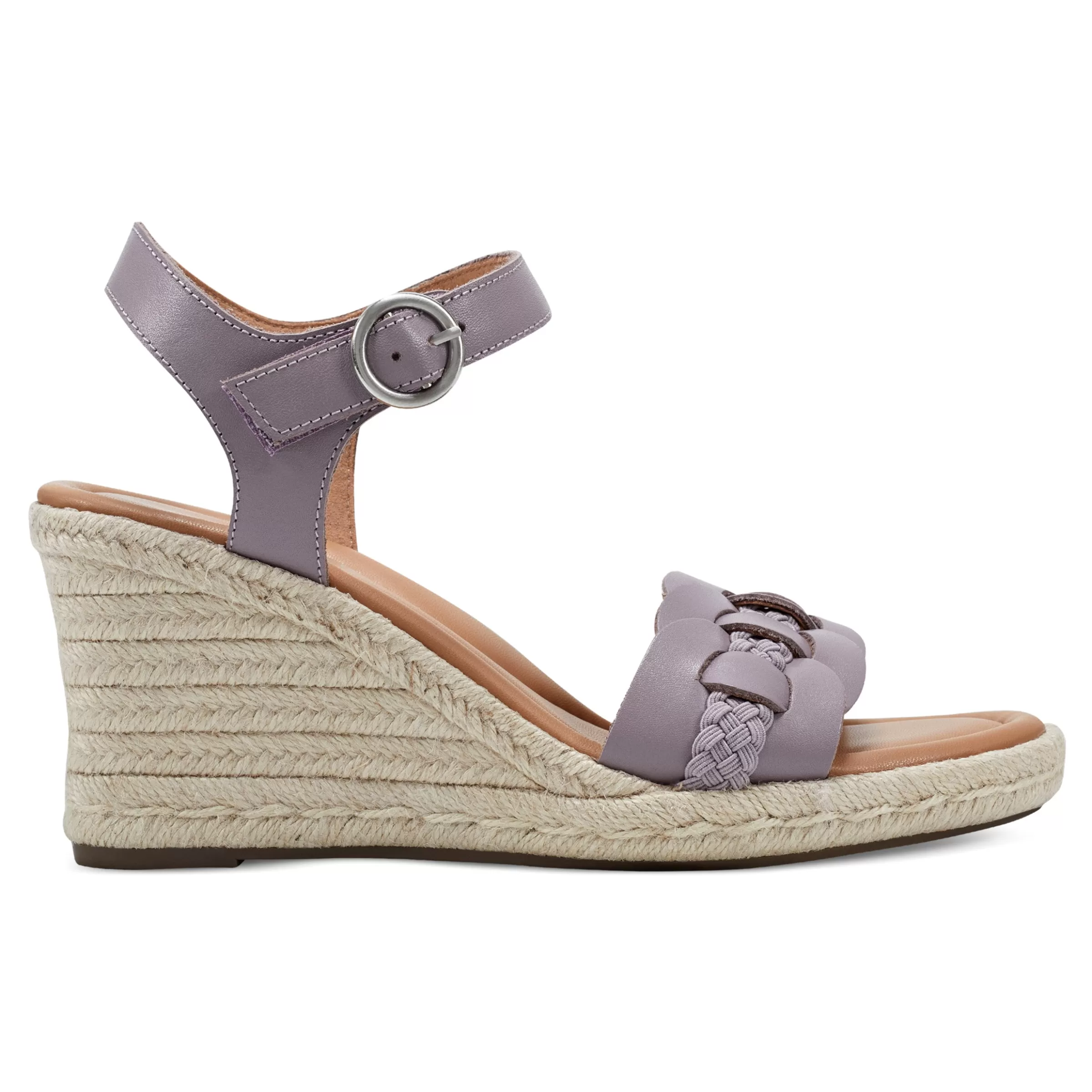 Dress | Sandals-Easy Spirit Aisha Espadrille Wedge Sandals Smokey Lavender