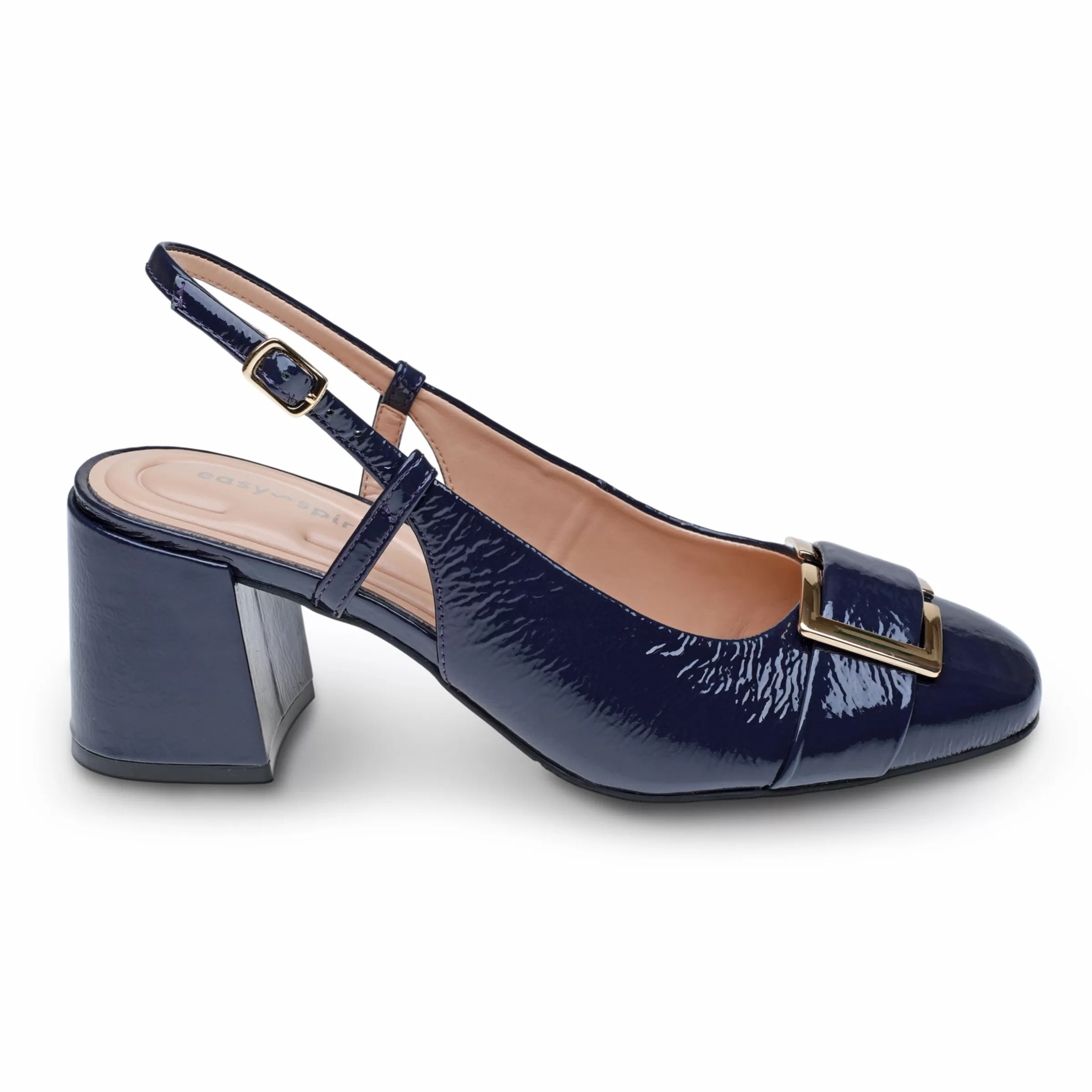 Pumps | Pumps-Easy Spirit Alissa Slingback Pumps Navy Patent Leather