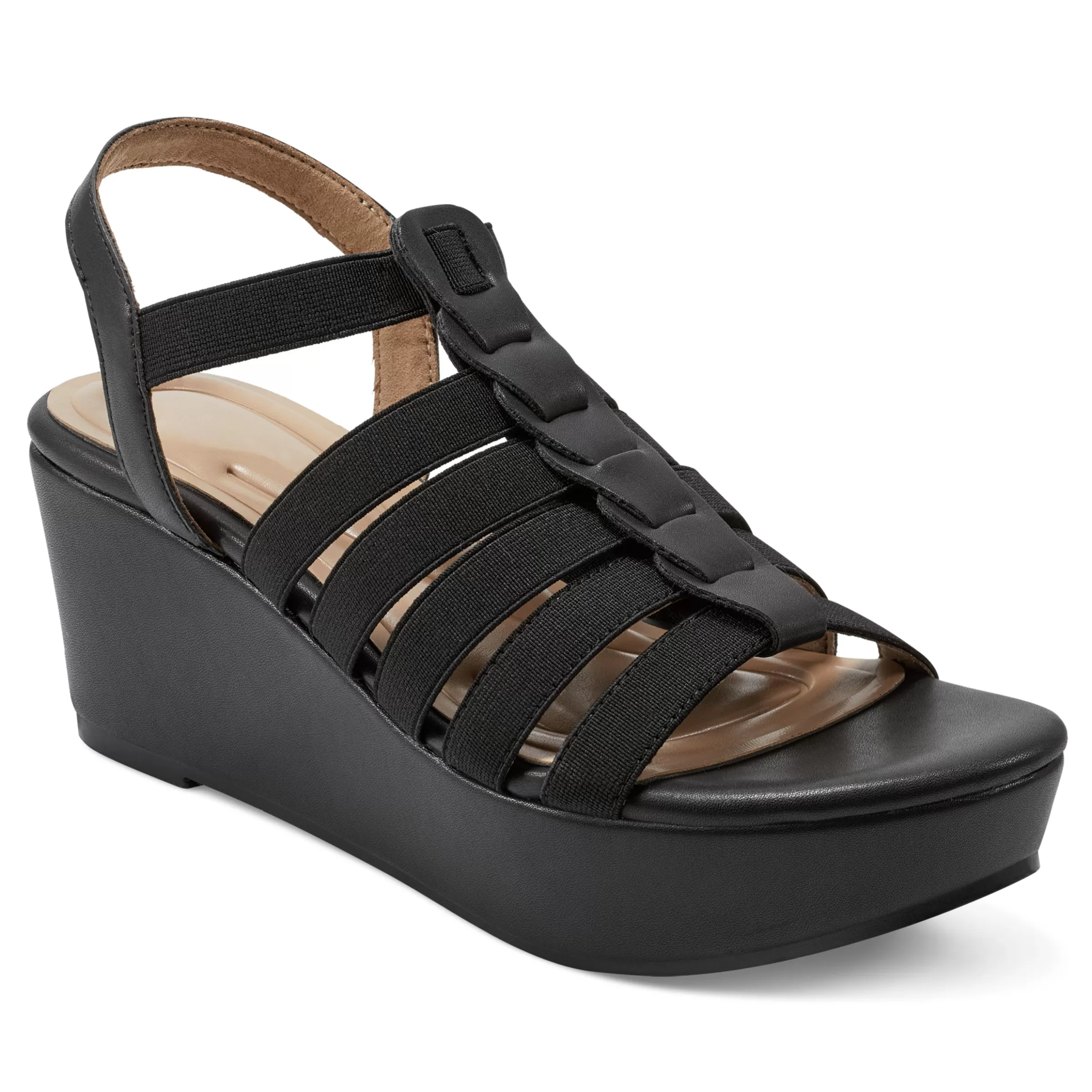 Dress | Sandals-Easy Spirit Avinna Platform Wedge Sandals Black