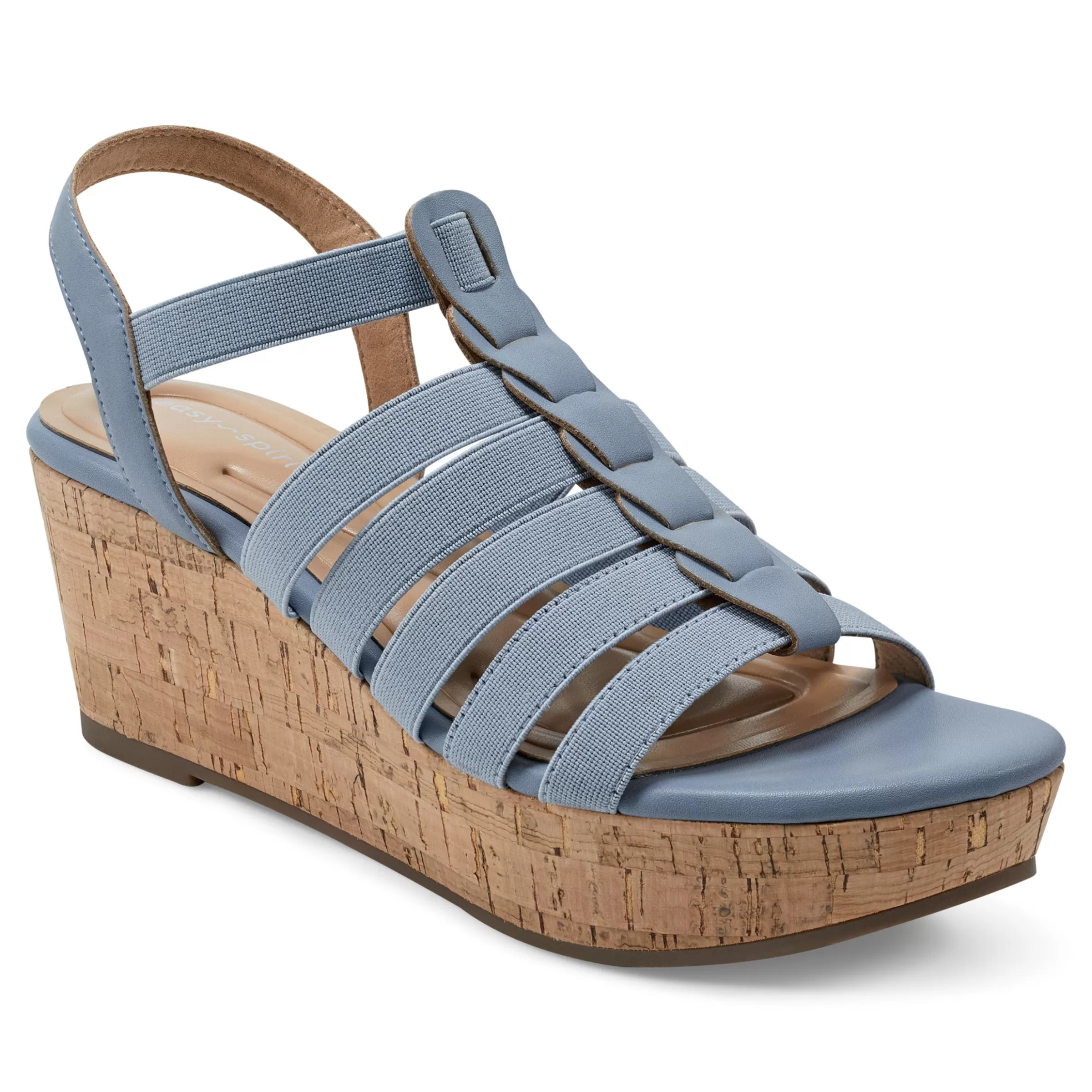 Dress | Sandals-Easy Spirit Avinna Platform Wedge Sandals Blue