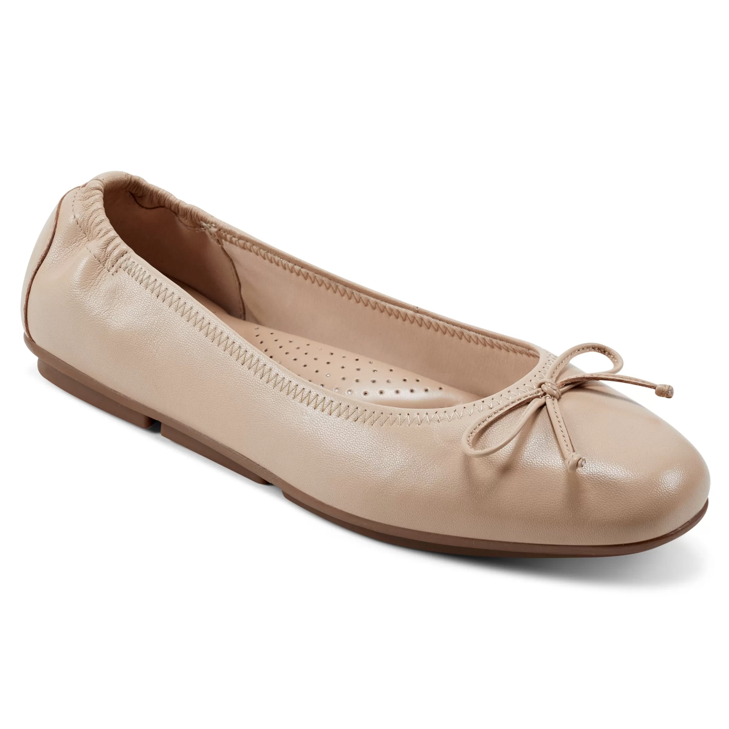 eFlex | eFlex-Easy Spirit Baily Ballet Flats Natural Leather