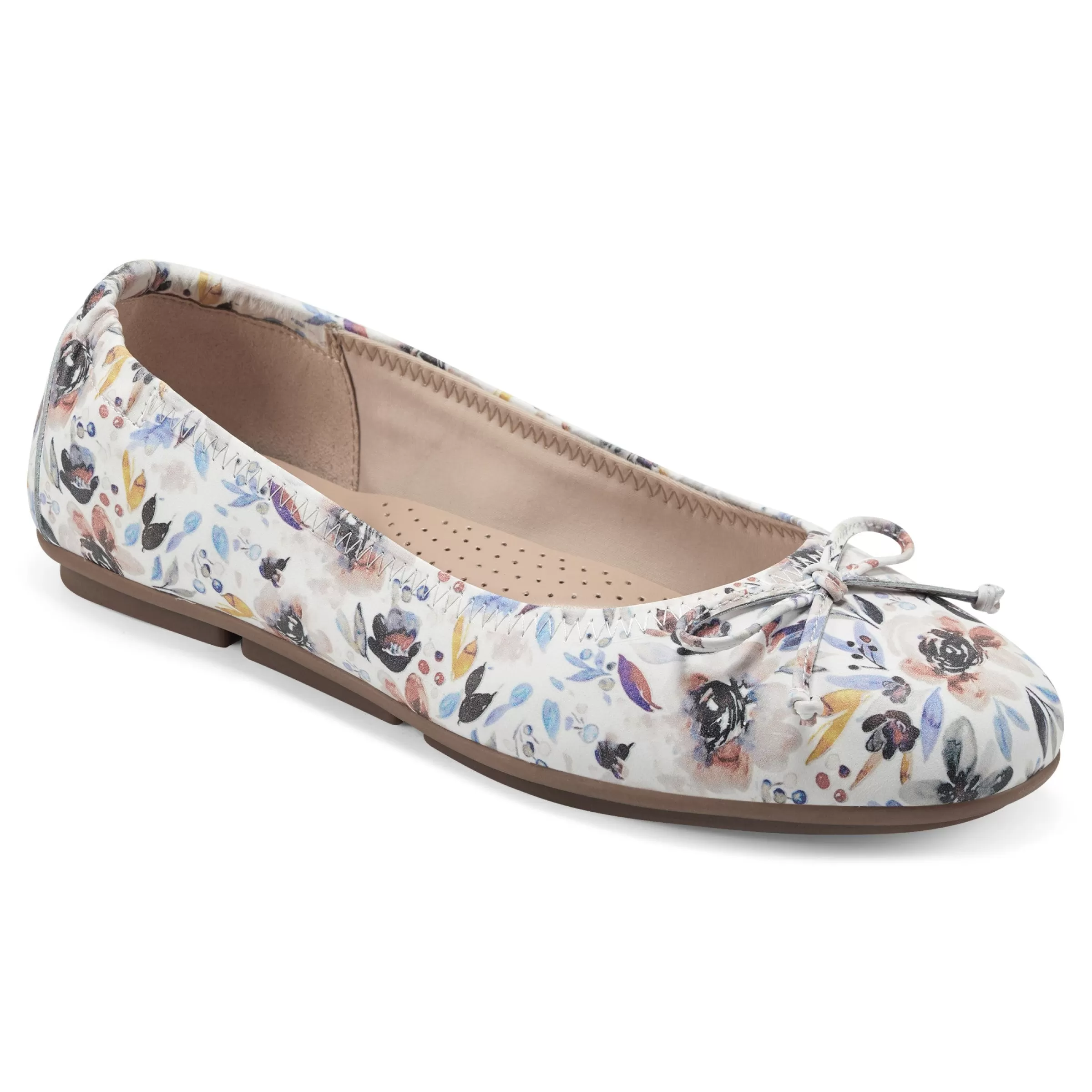 eFlex | eFlex-Easy Spirit Baily Ballet Flats White Multi Floral