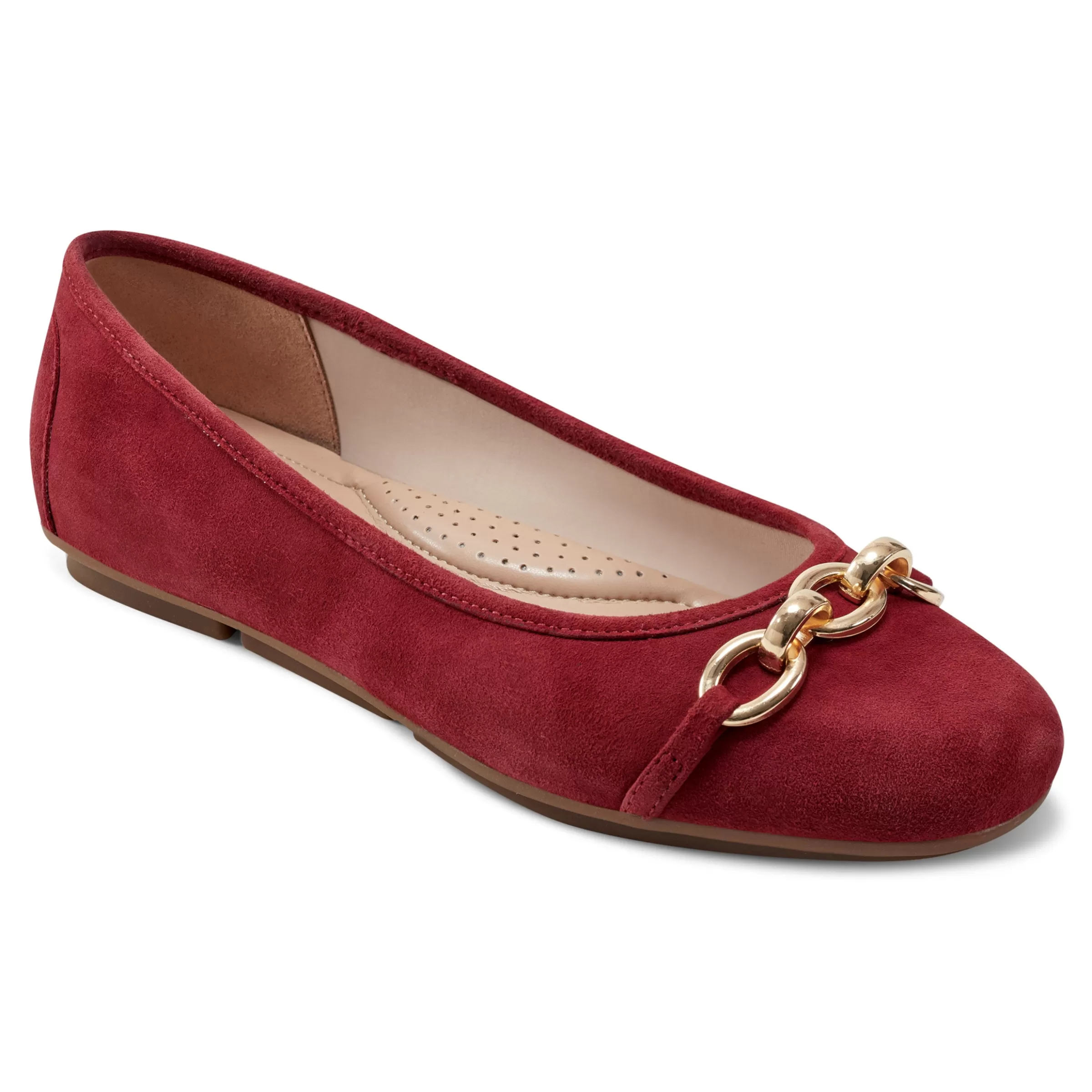 eFlex | eFlex-Easy Spirit Brandi Ballet Flats Red Suede