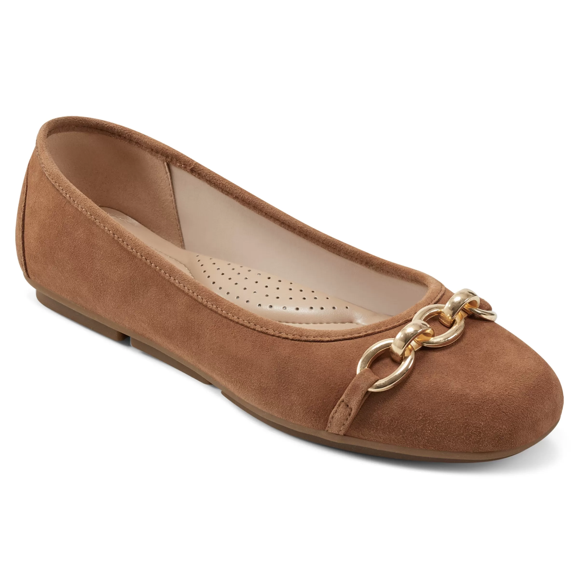 eFlex | eFlex-Easy Spirit Brandi Ballet Flats Brown Suede