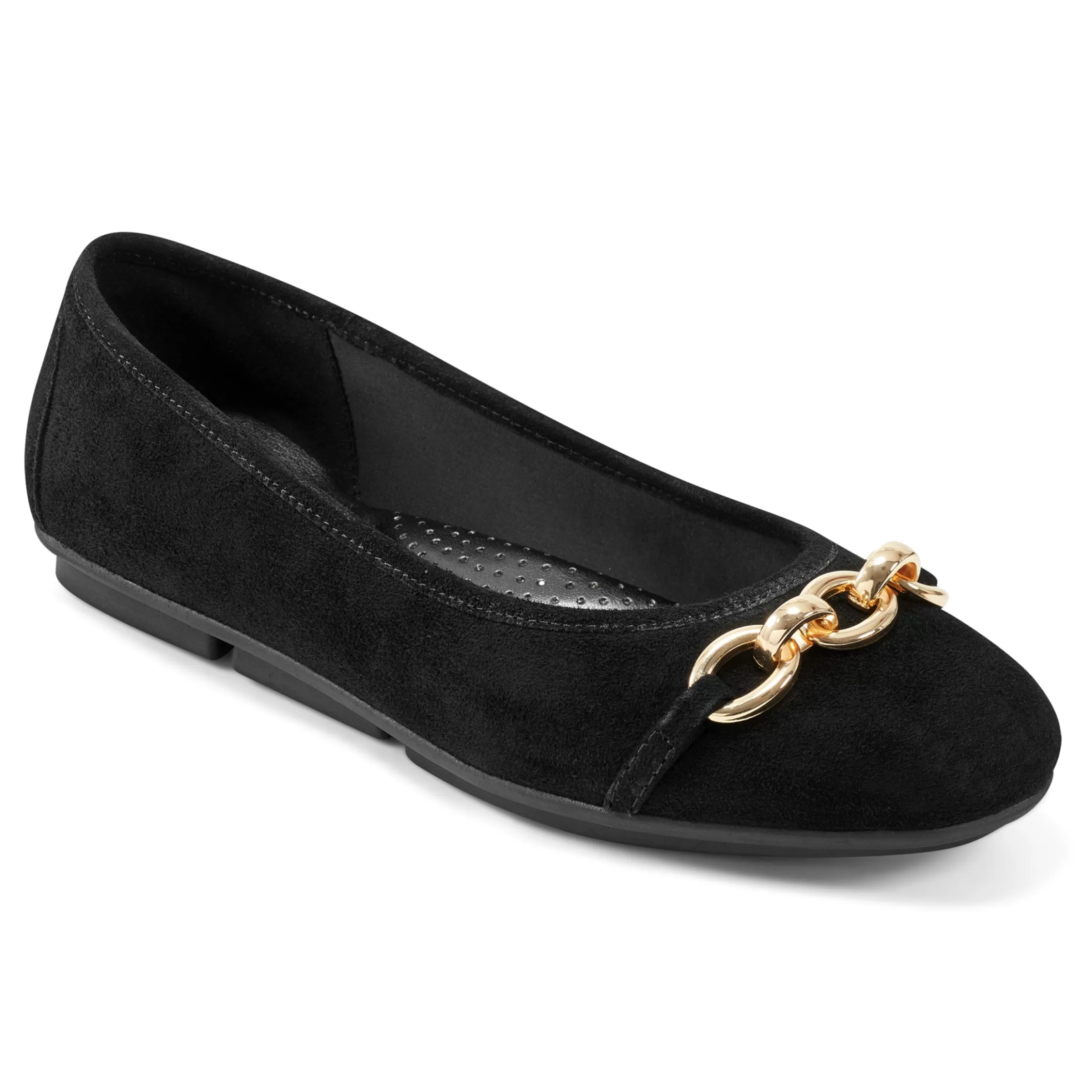 eFlex | eFlex-Easy Spirit Brandi Ballet Flats Black Suede