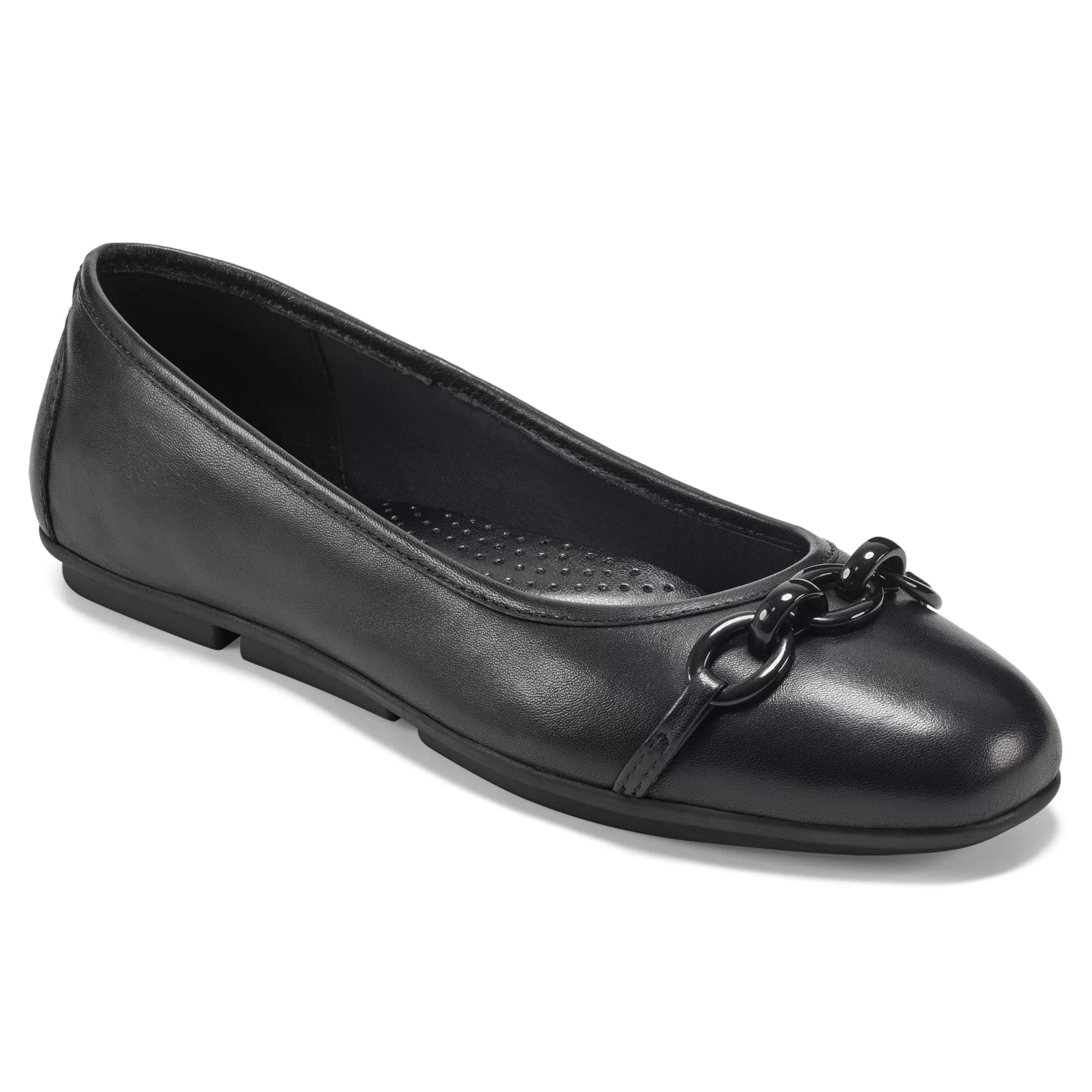 eFlex | eFlex-Easy Spirit Brandi Ballet Flats Black Leather