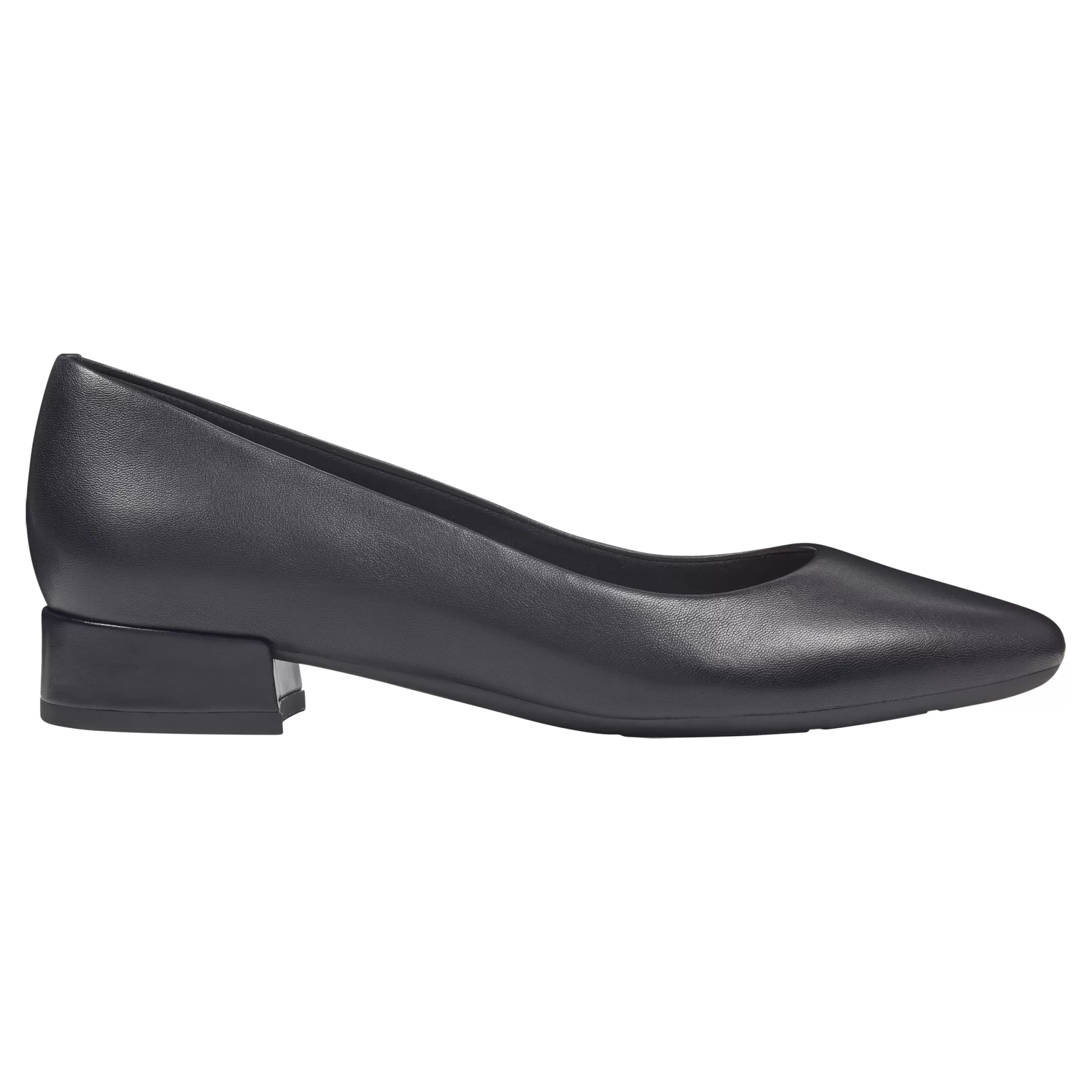 Low Heels | eFlex-Easy Spirit Caldise Leather Low Heel Dress Shoes Black Leather