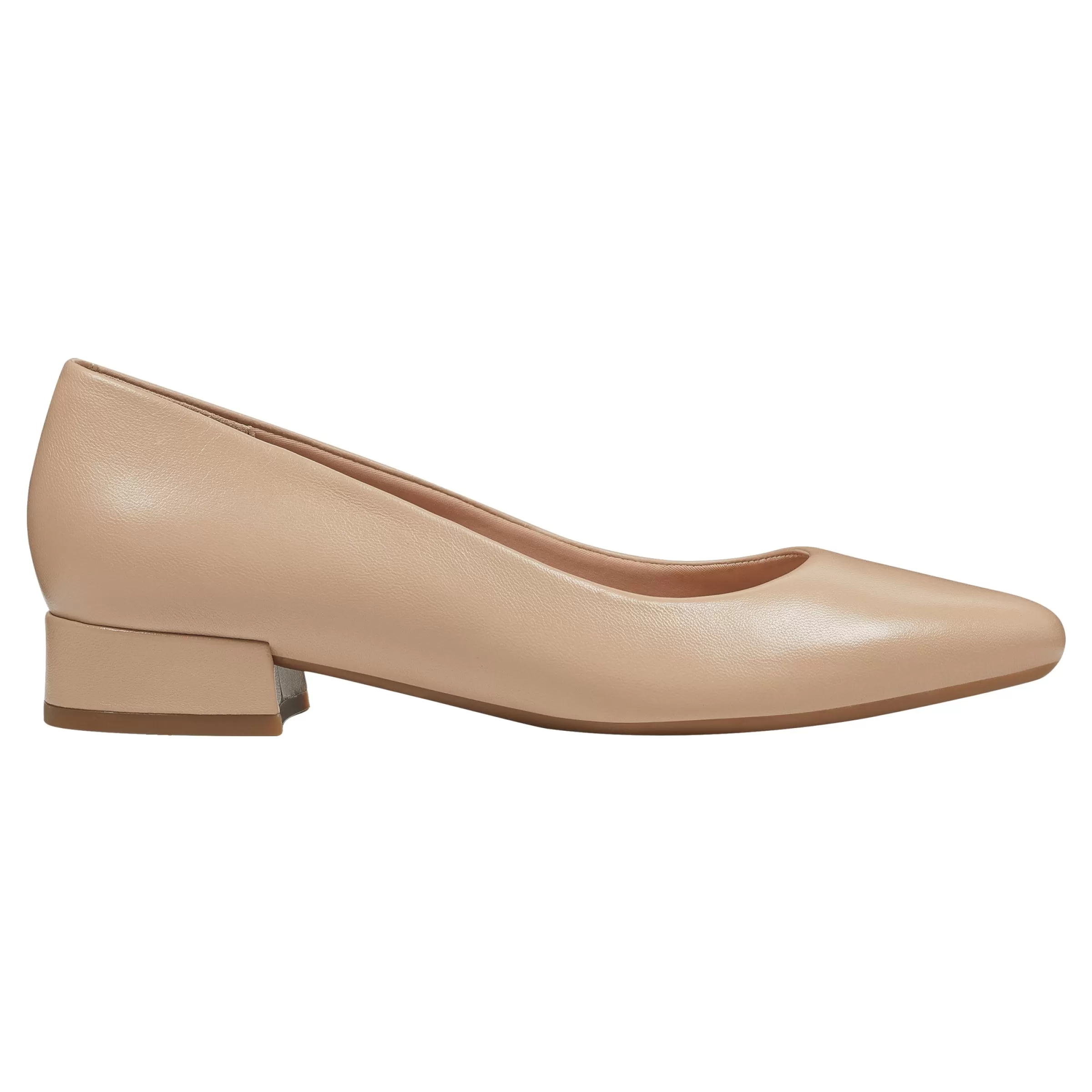 Low Heels | eFlex-Easy Spirit Caldise Leather Low Heel Dress Shoes Lite Latte Leather