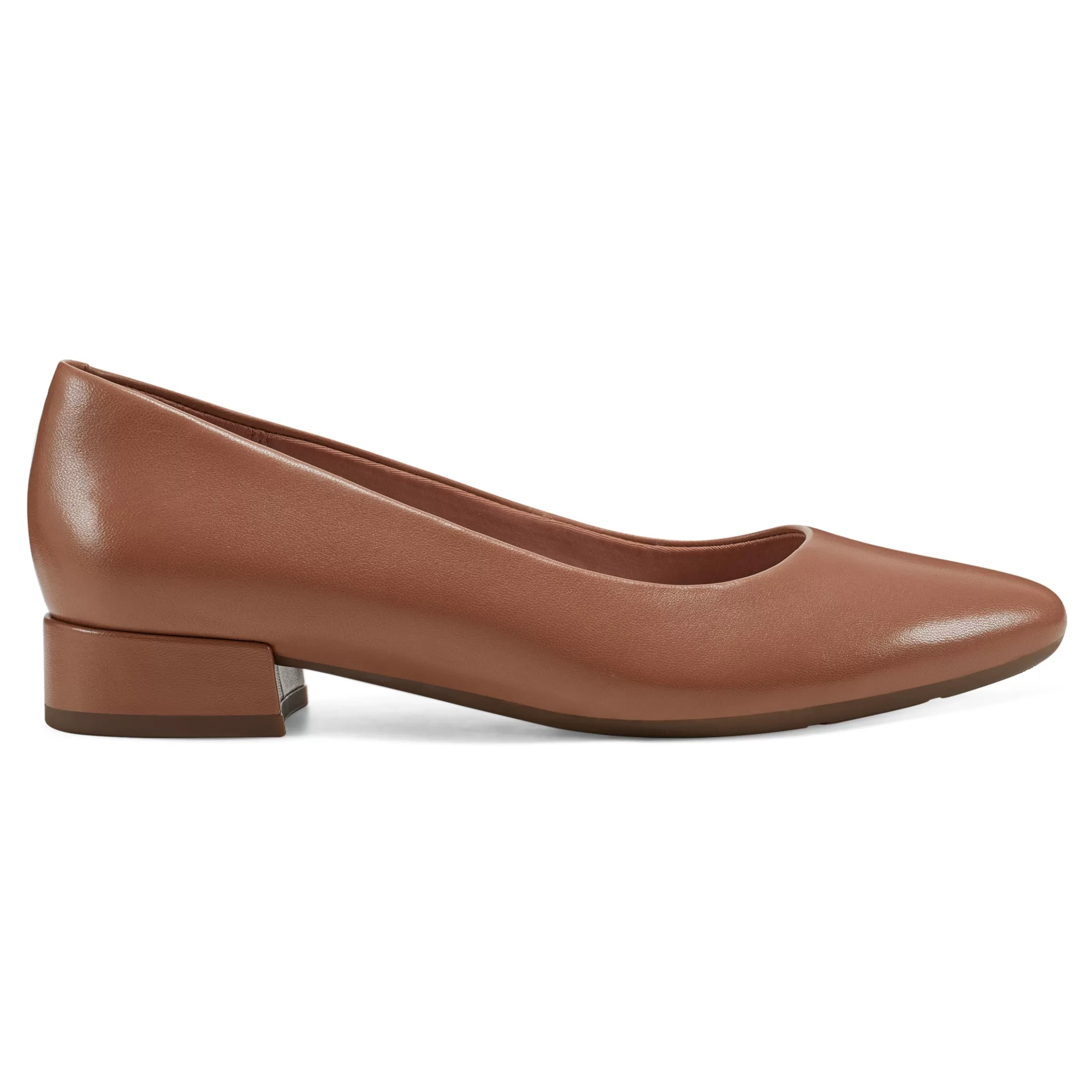 Low Heels | eFlex-Easy Spirit Caldise Low Heel Dress Shoes Brown Leather