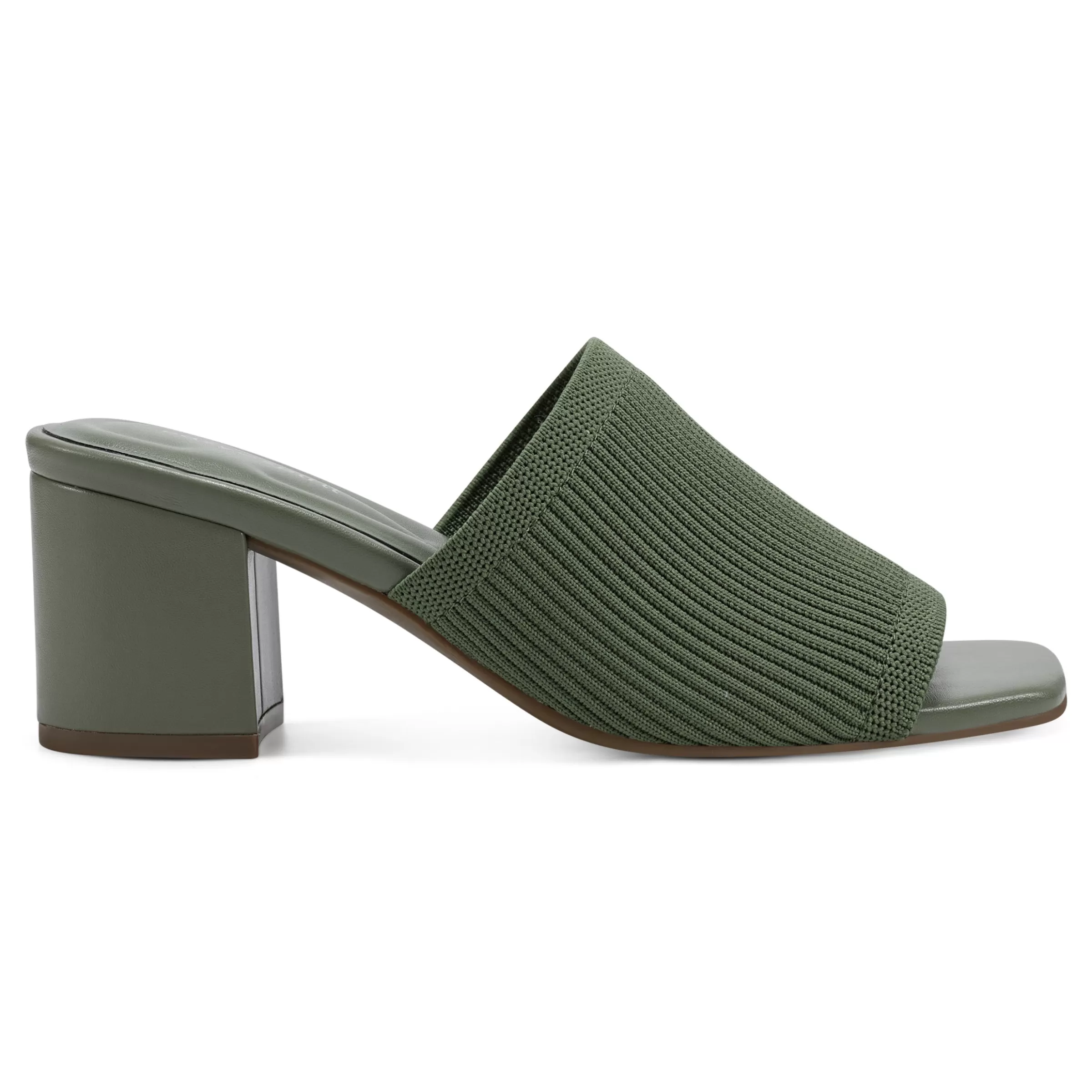 Dress | Sandals-Easy Spirit Caryn Heeled Slide Sandals Sage Green