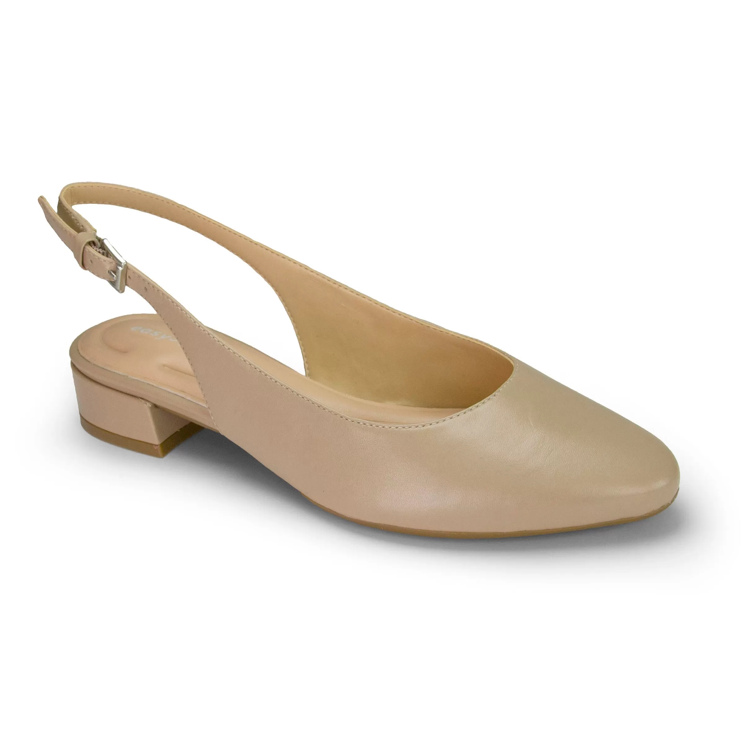 Low Heels | eFlex-Easy Spirit Cassius Slingback Pumps Natural Leather