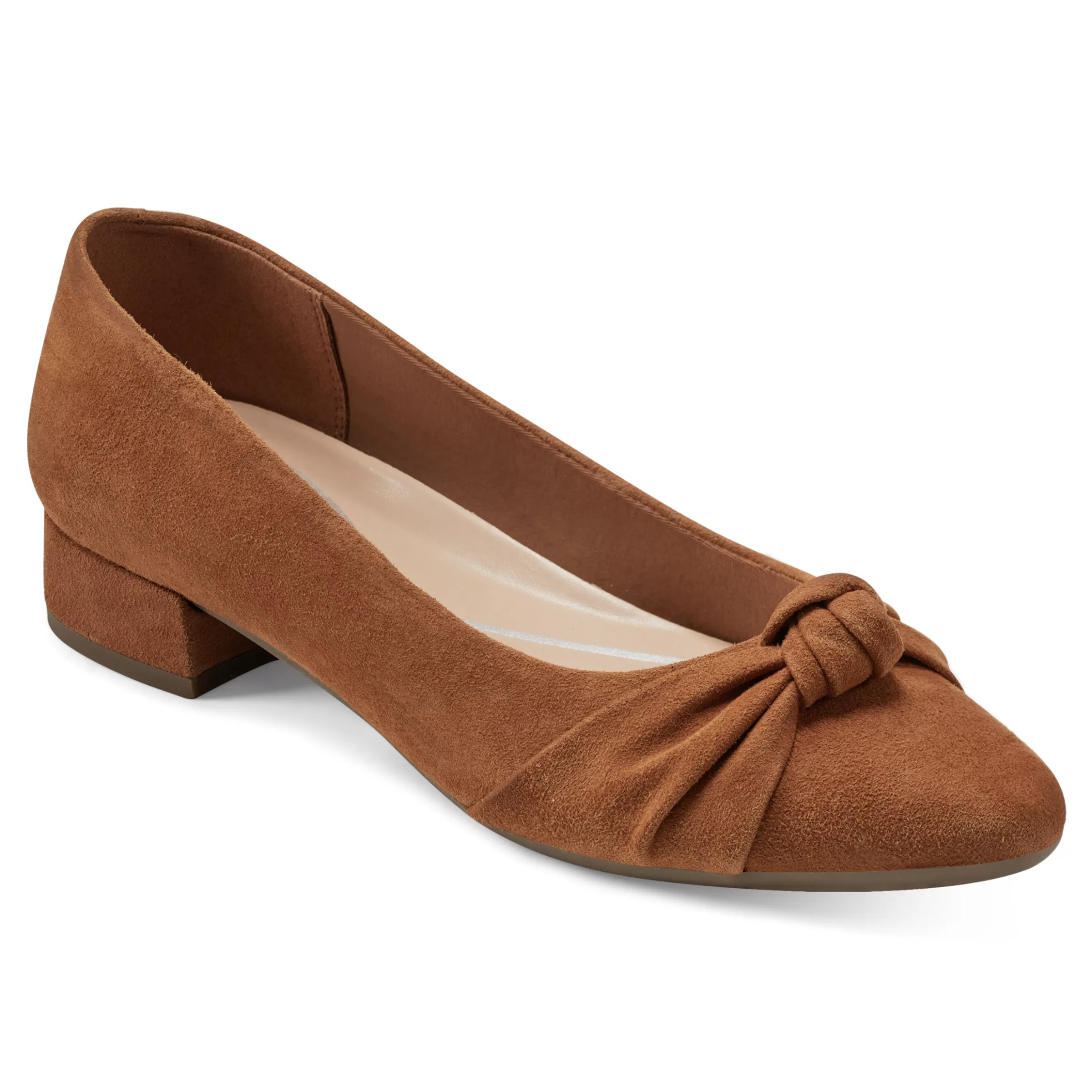 Low Heels | eFlex-Easy Spirit Caster Dress Shoes Medium Brown Suede