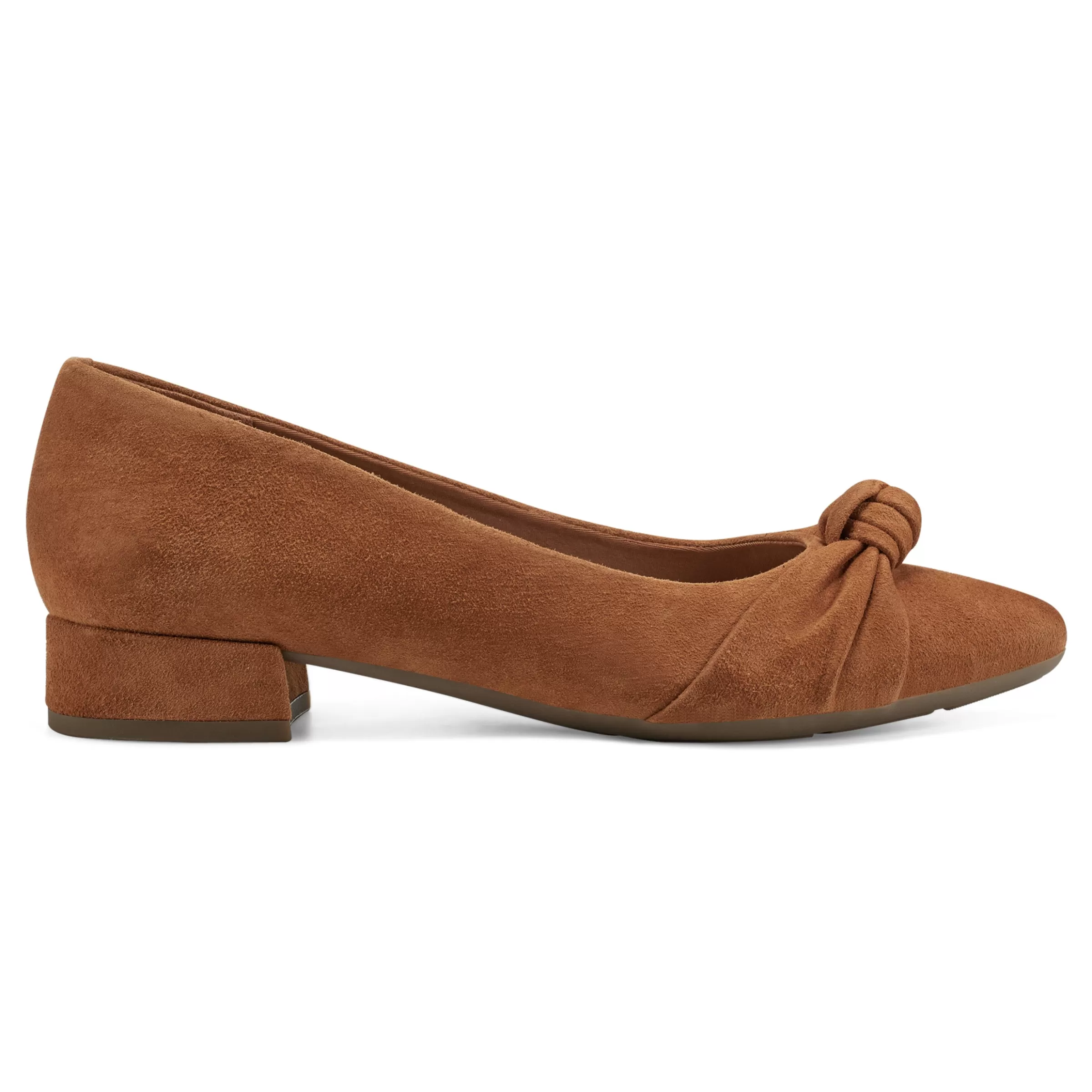 Low Heels | eFlex-Easy Spirit Caster Dress Shoes Medium Brown Suede