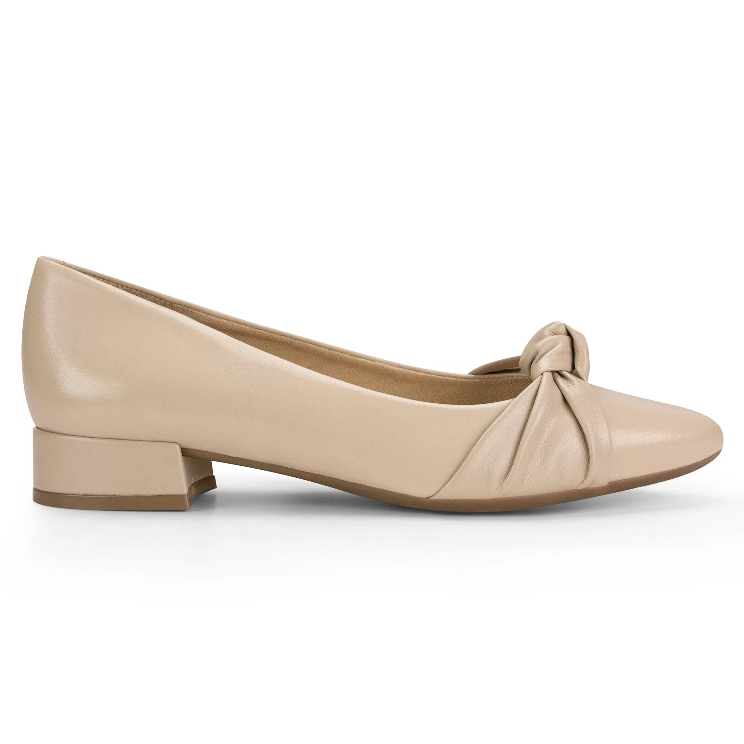 Low Heels | eFlex-Easy Spirit Caster Dress Shoes Light Natural Leather