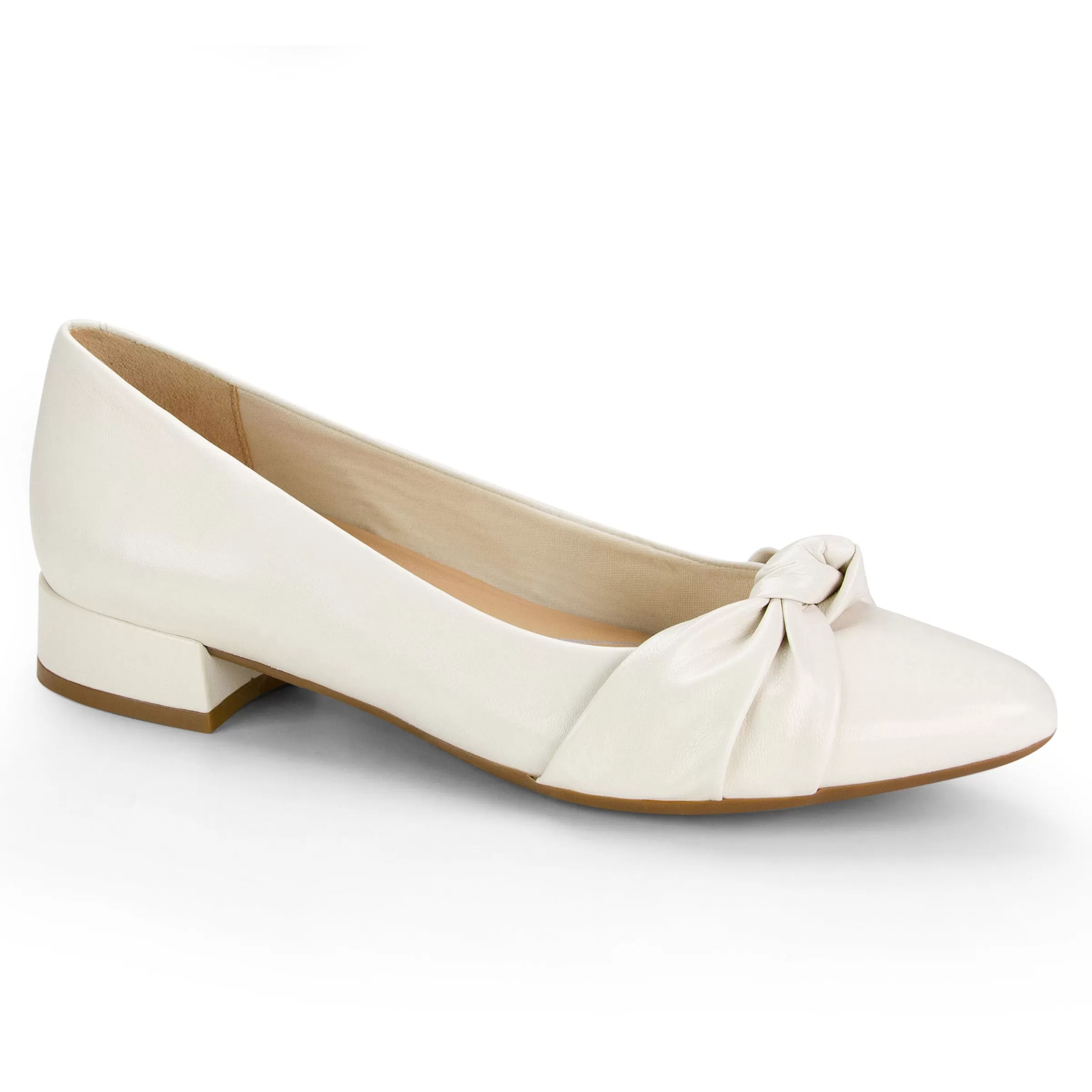 Low Heels | eFlex-Easy Spirit Caster Dress Shoes Chic Cream Leather