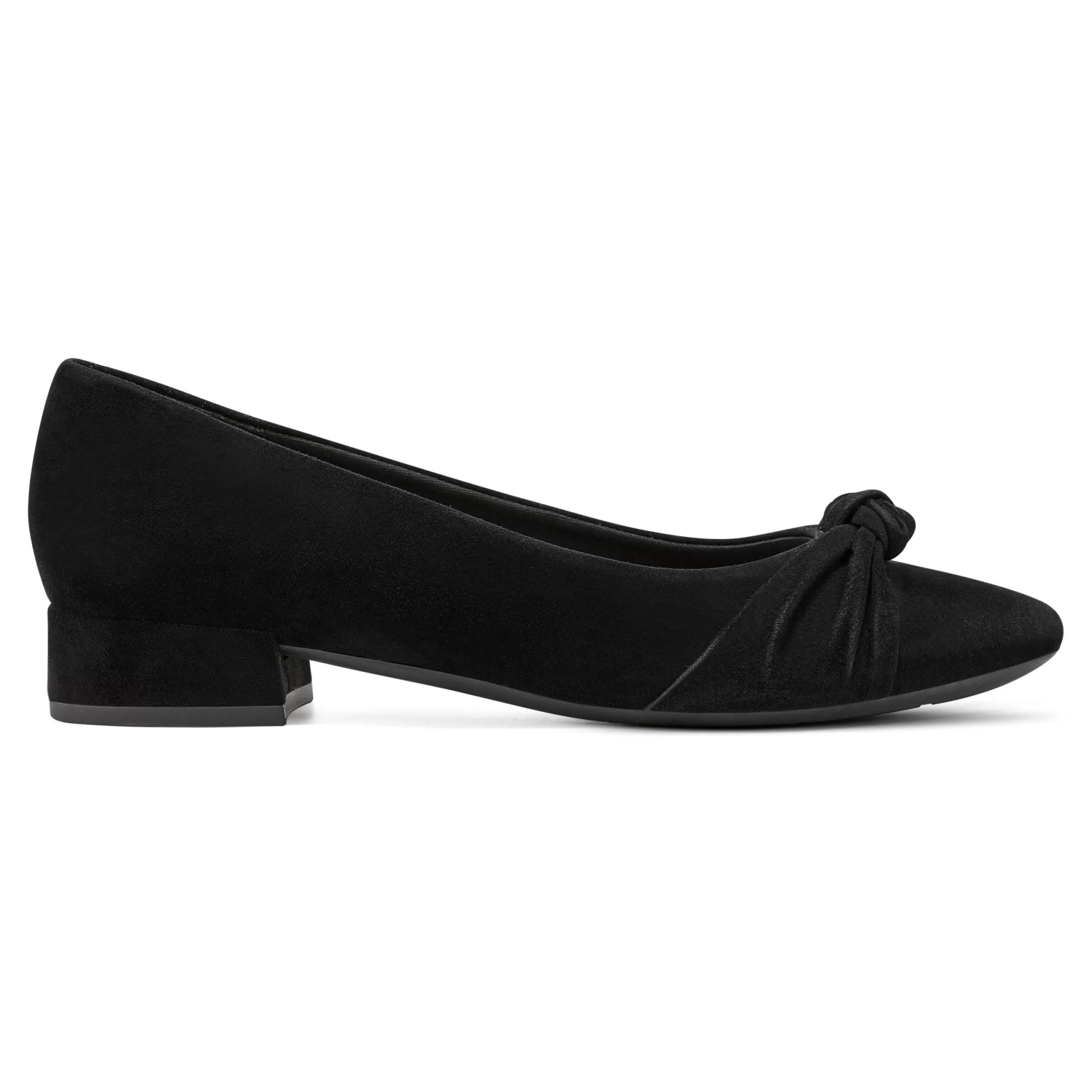 Low Heels | eFlex-Easy Spirit Caster Dress Shoes Black Suede