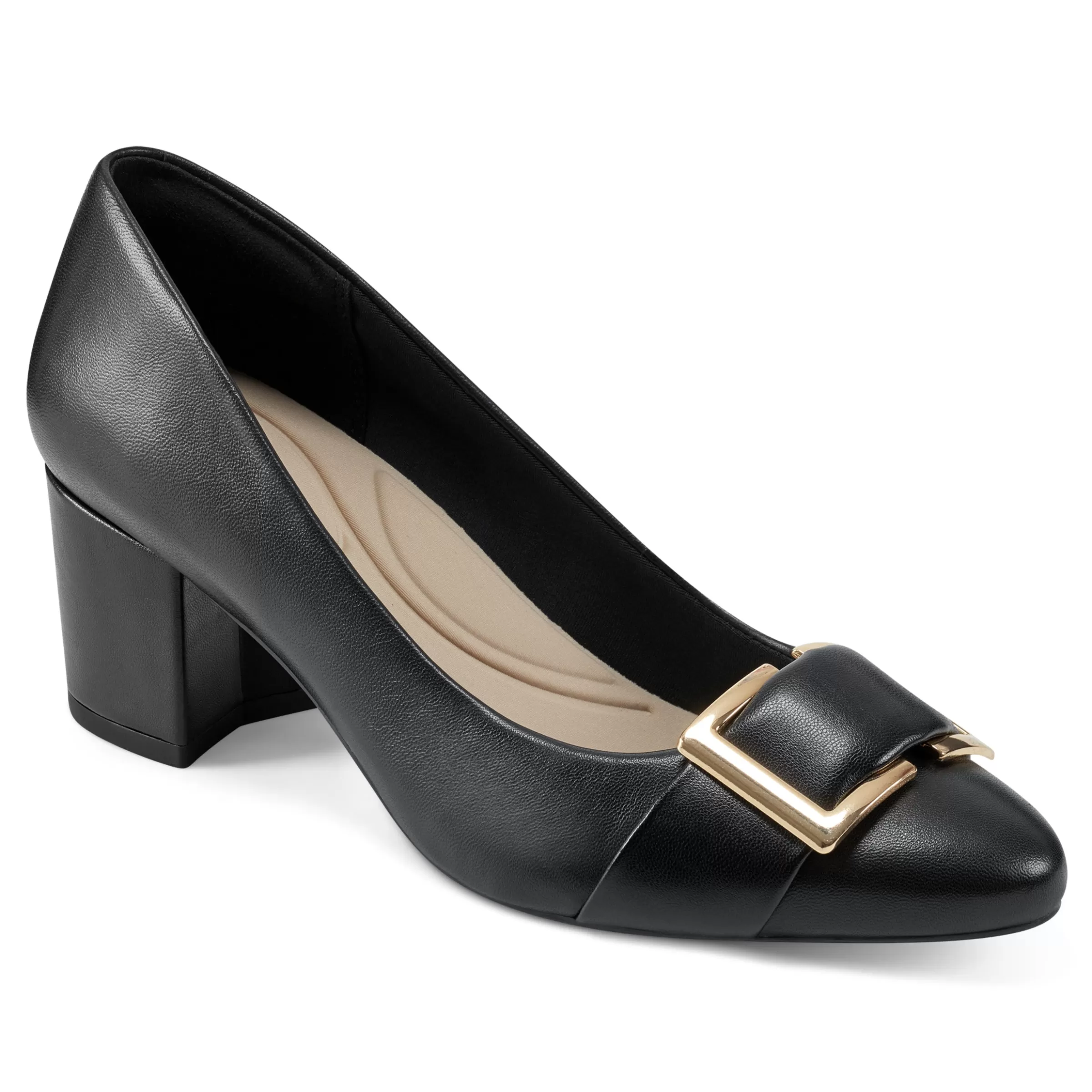 eFlex | eFlex-Easy Spirit Cheryl Dress Pumps Black Leather