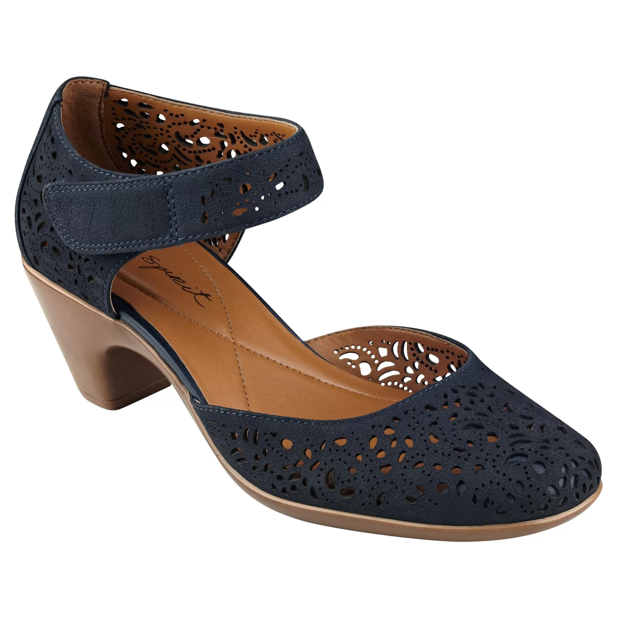 Cindie Mary Jane Heels | Mid Heels-Easy Spirit Cindie Mary Jane Heels Bright Navy