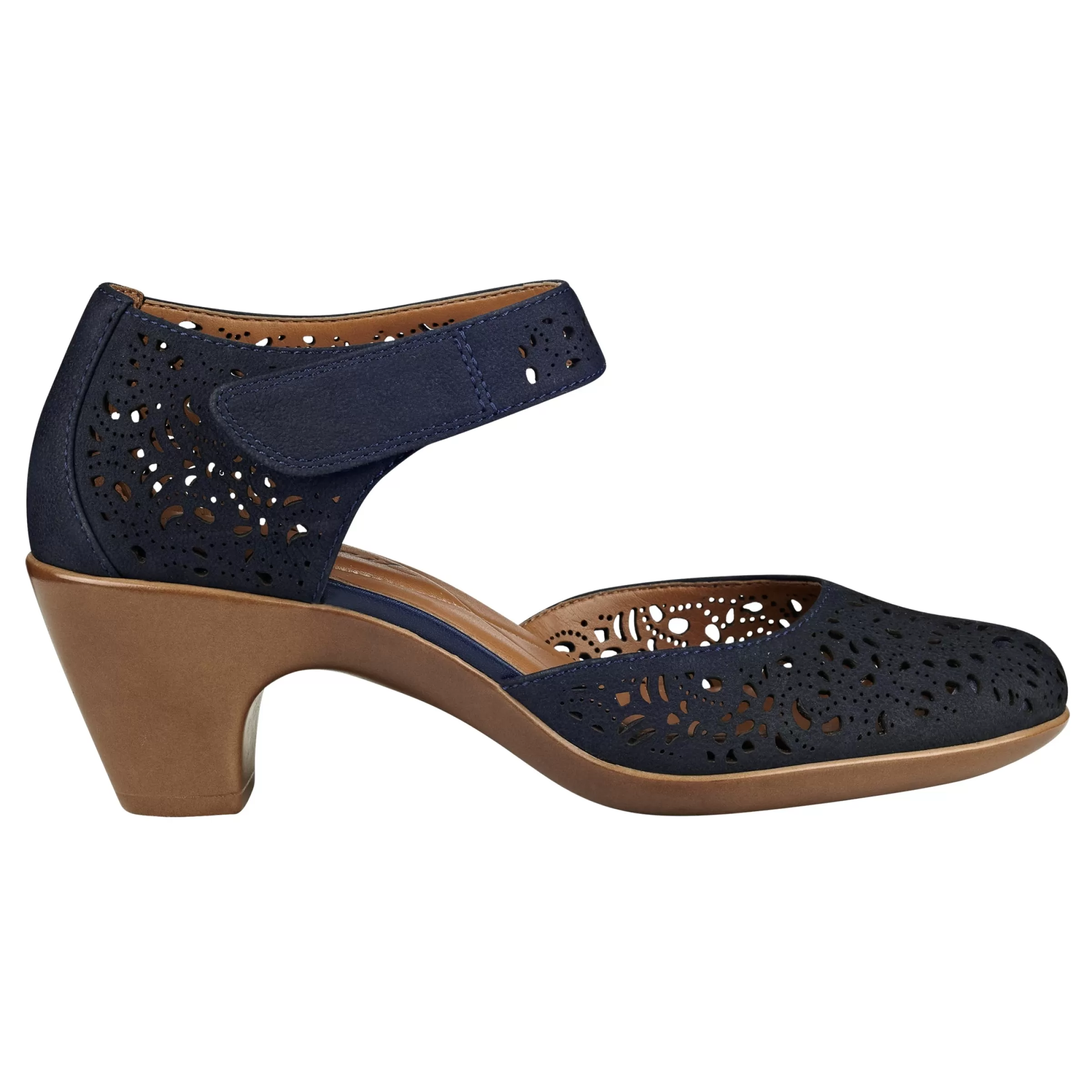 Cindie Mary Jane Heels | Mid Heels-Easy Spirit Cindie Mary Jane Heels Bright Navy