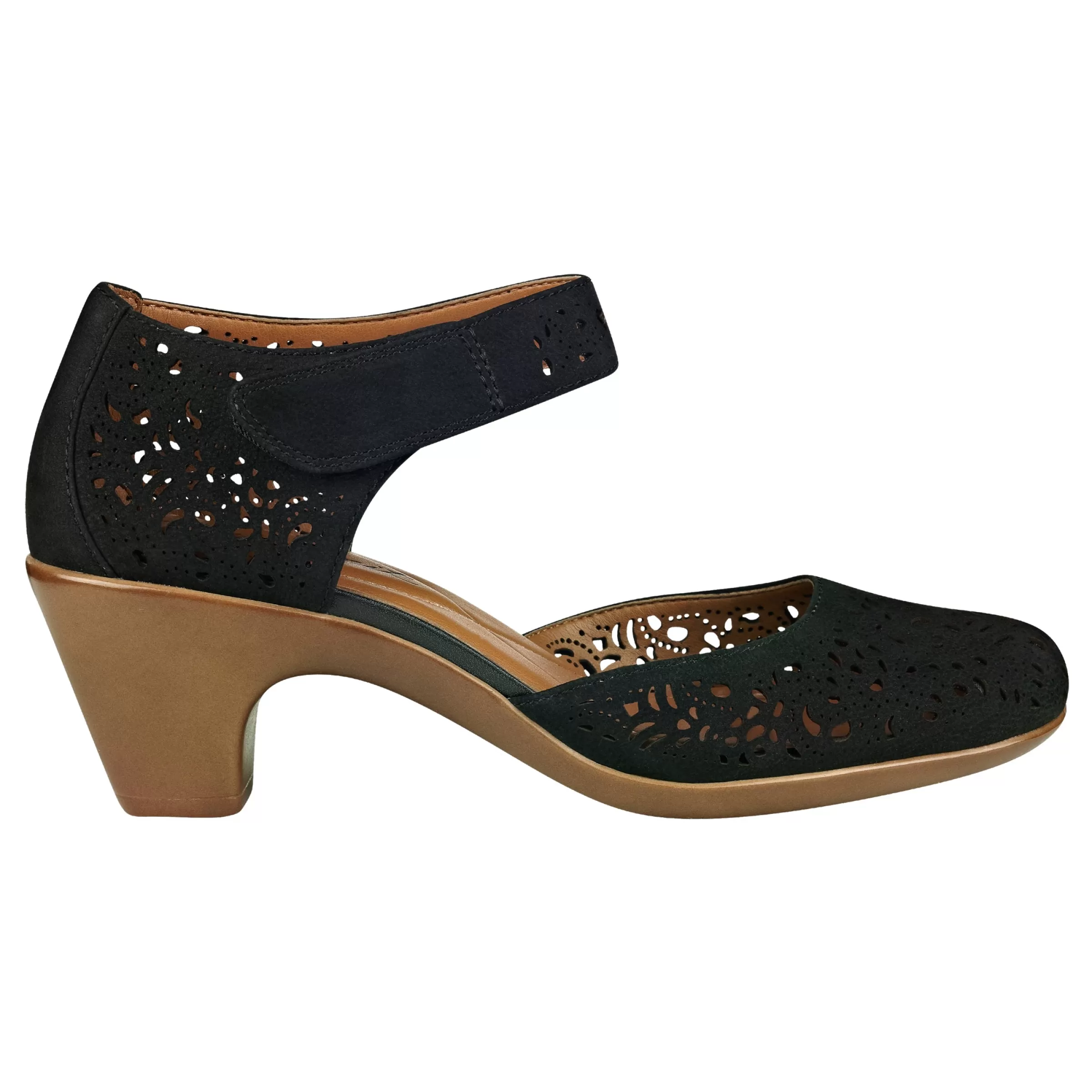 Cindie Mary Jane Heels | Mid Heels-Easy Spirit Cindie Mary Jane Heels Black