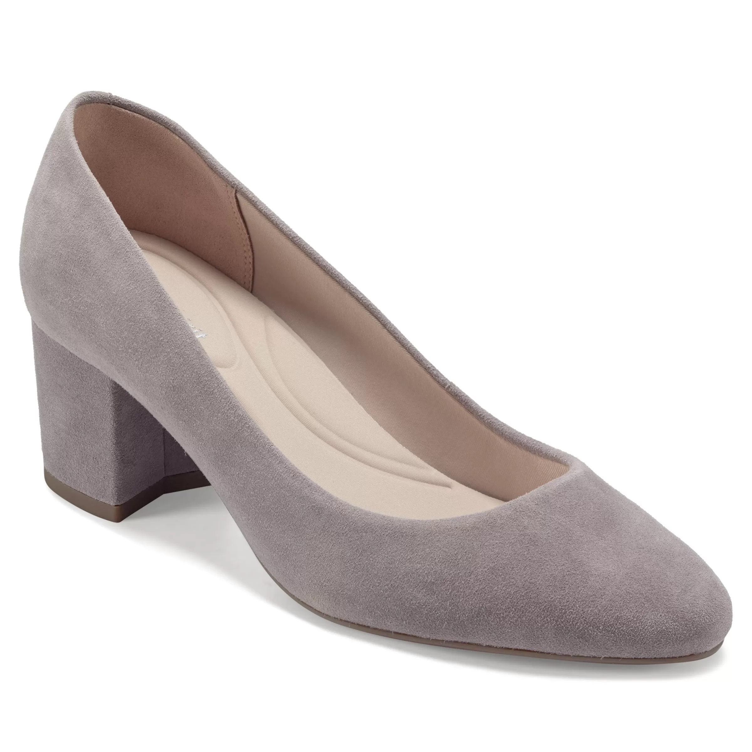 Cosma Pumps | Mid Heels-Easy Spirit Cosma Pumps Taupe Suede