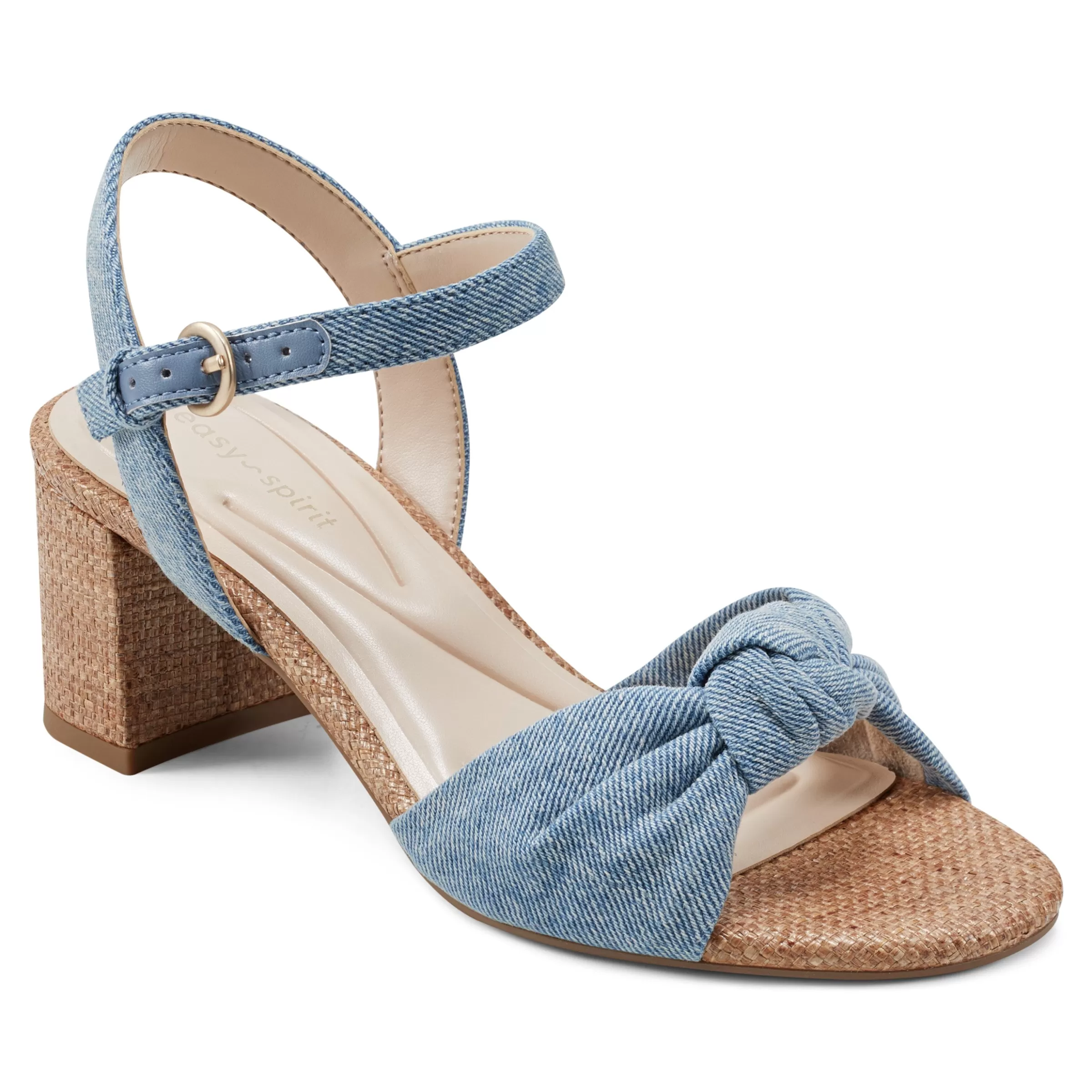 eFlex | eFlex-Easy Spirit Danica Heeled Sandals Denim