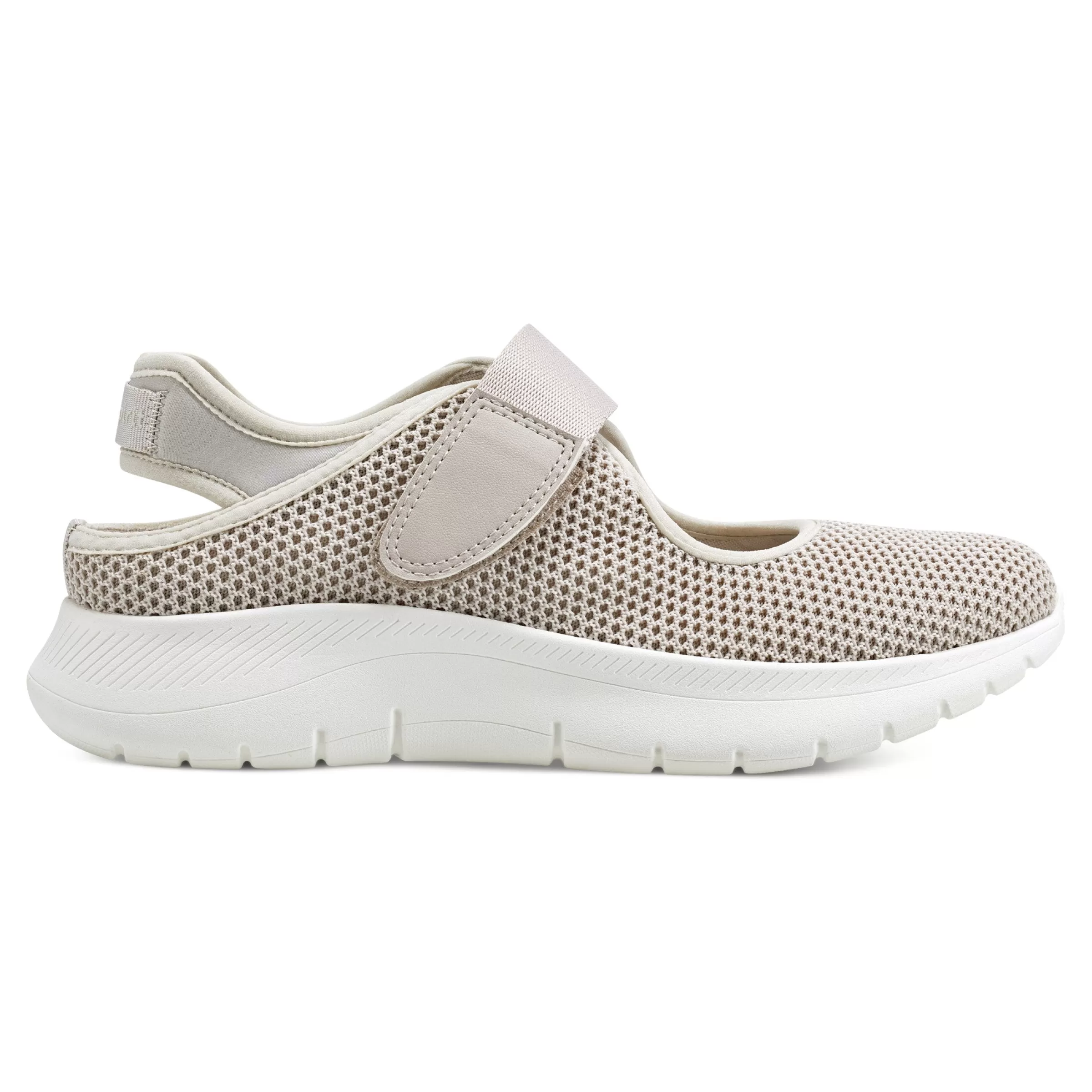 Slip Ons | Slip Ons-Easy Spirit Denise Austin Pheba Casual Mary Janes Silver Metallic Knit