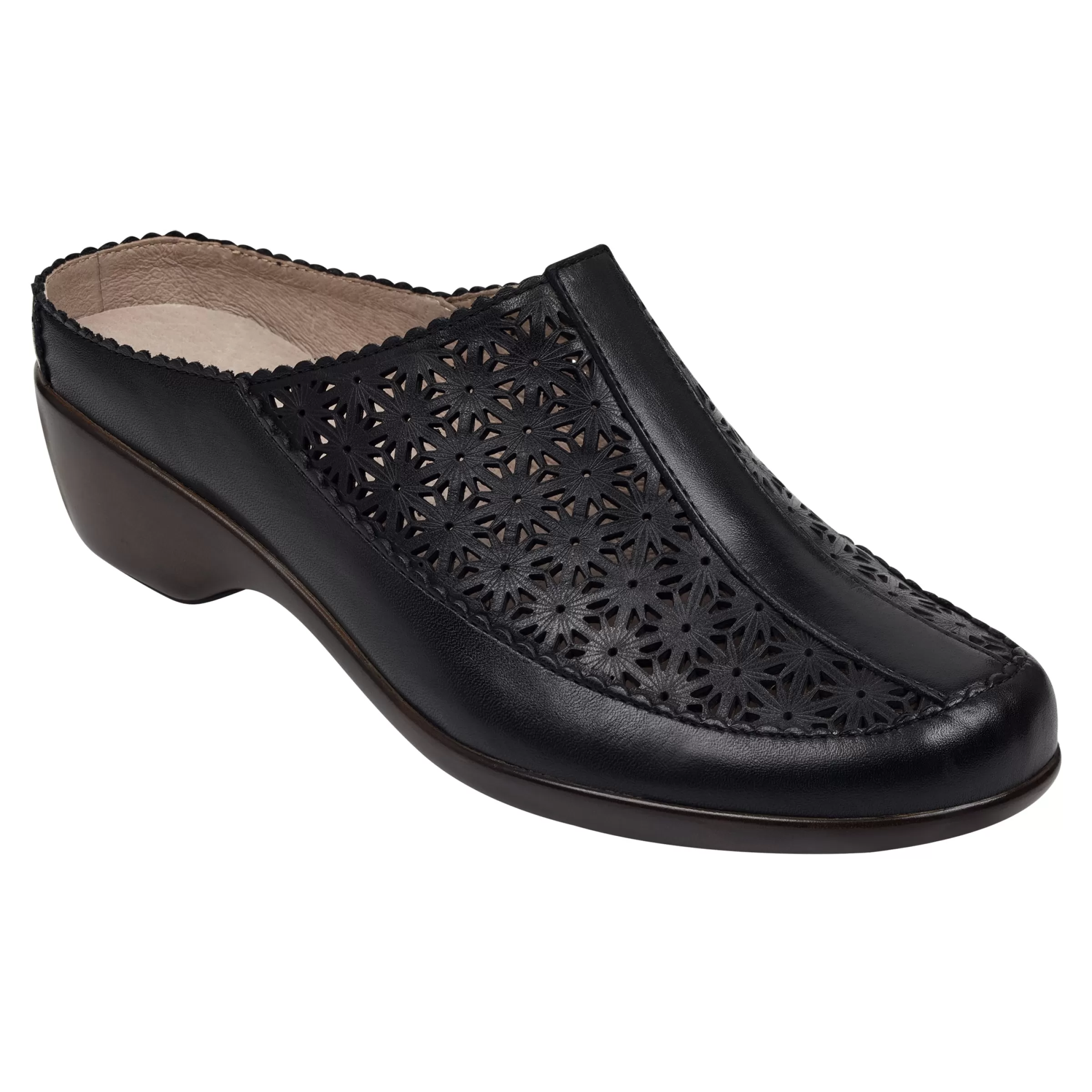 Mules | Mules-Easy Spirit Dusk Mule Clogs Black Leather