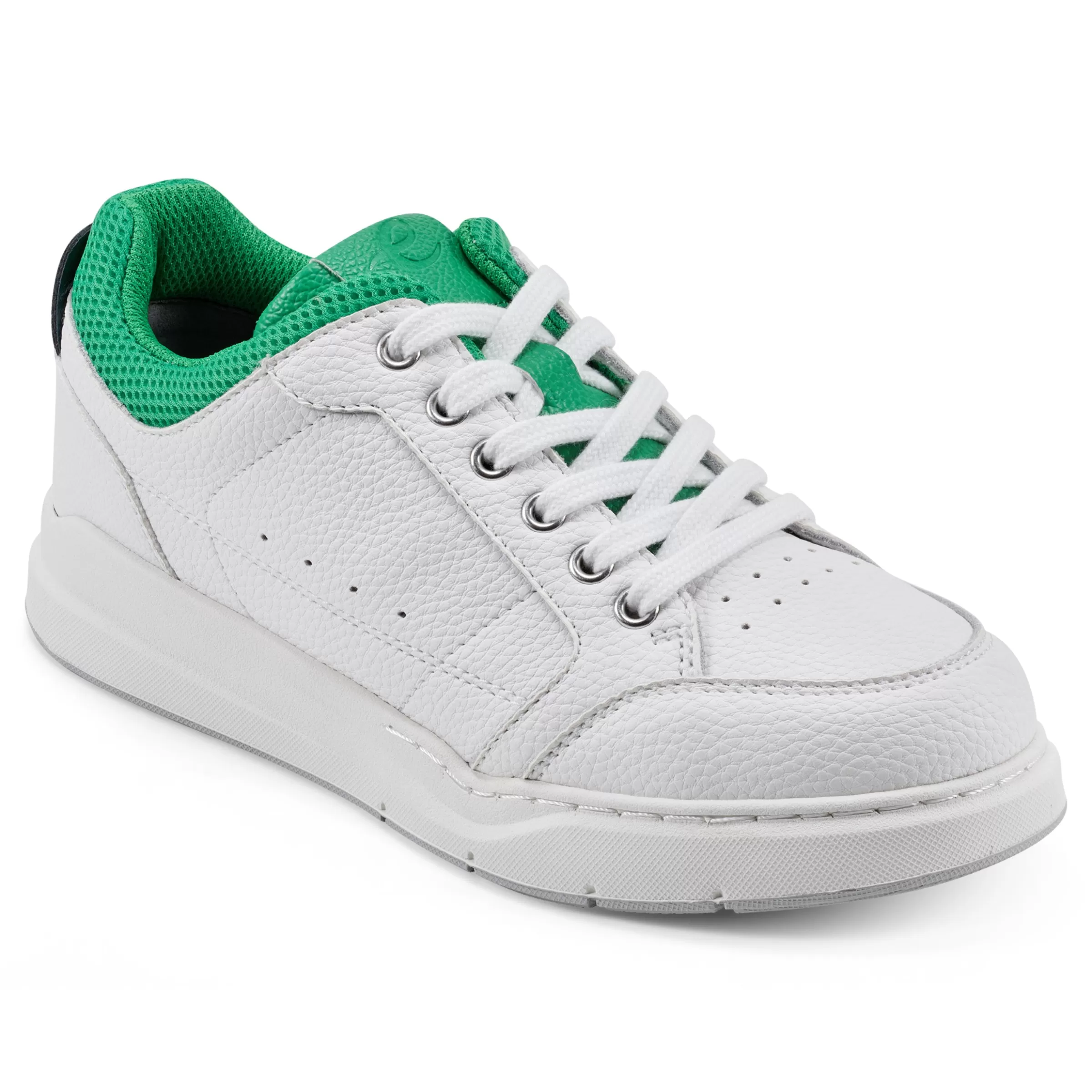 Sneakers | Sneakers-Easy Spirit x Denise Austin Dilli Lace-up Court Sneakers White Green Leather