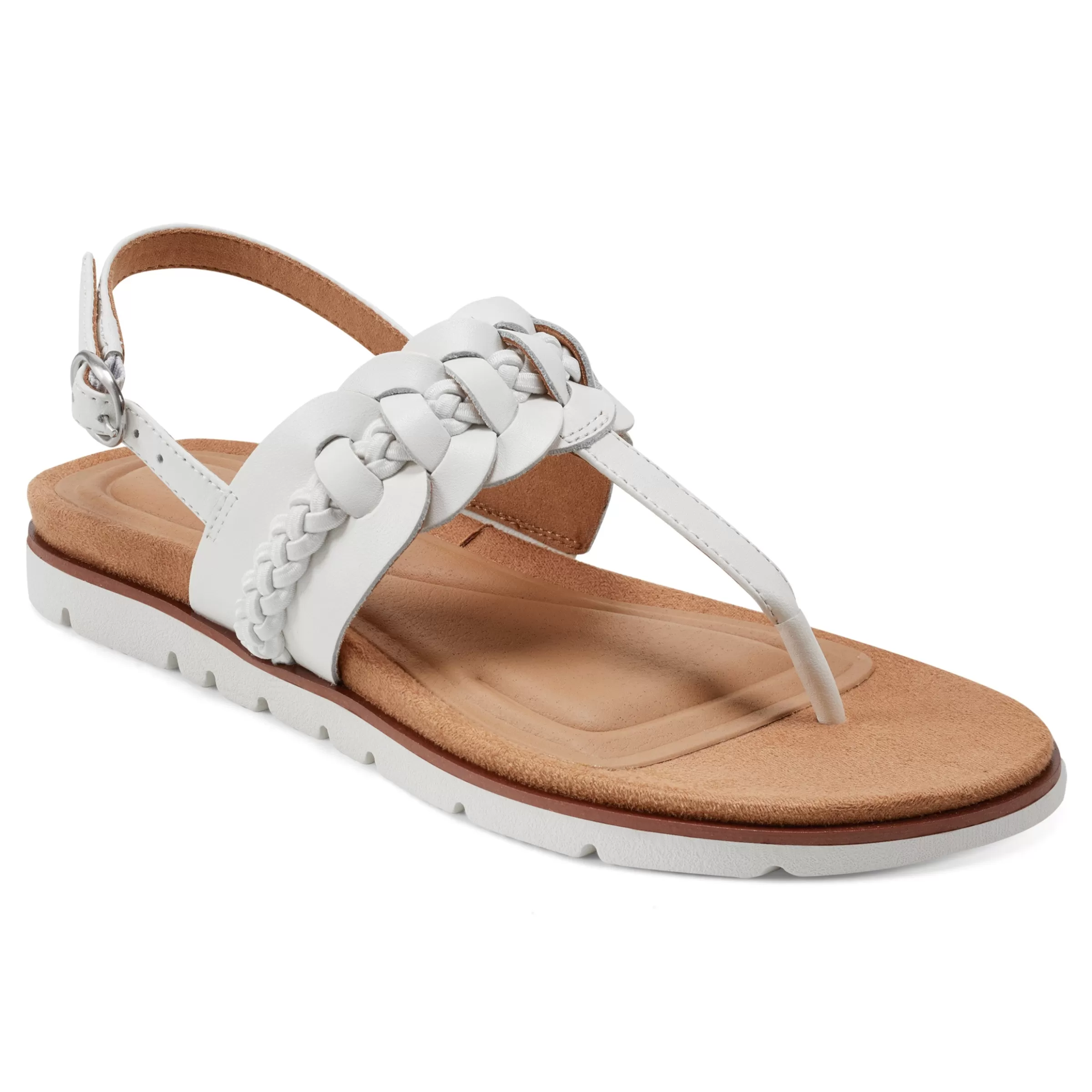 Casual | Flats-Easy Spirit Elaine Flat Sandals White