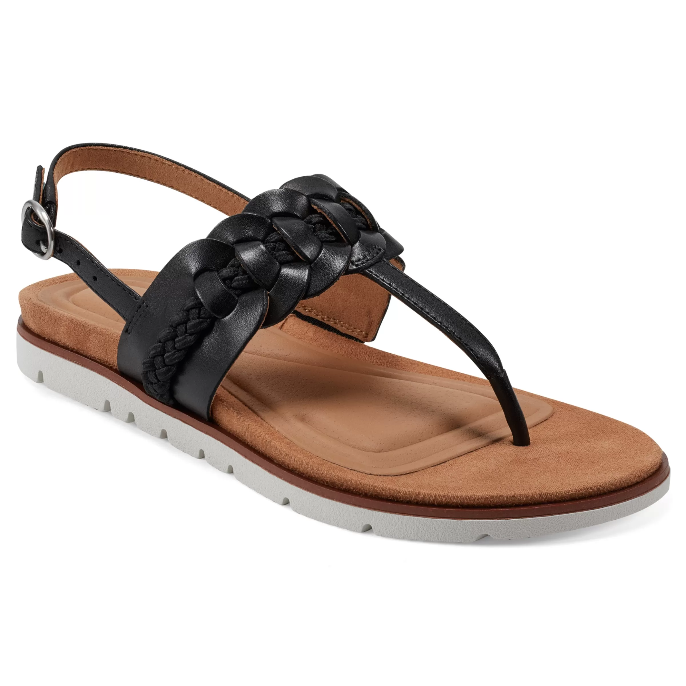 Casual | Flats-Easy Spirit Elaine Flat Sandals Black