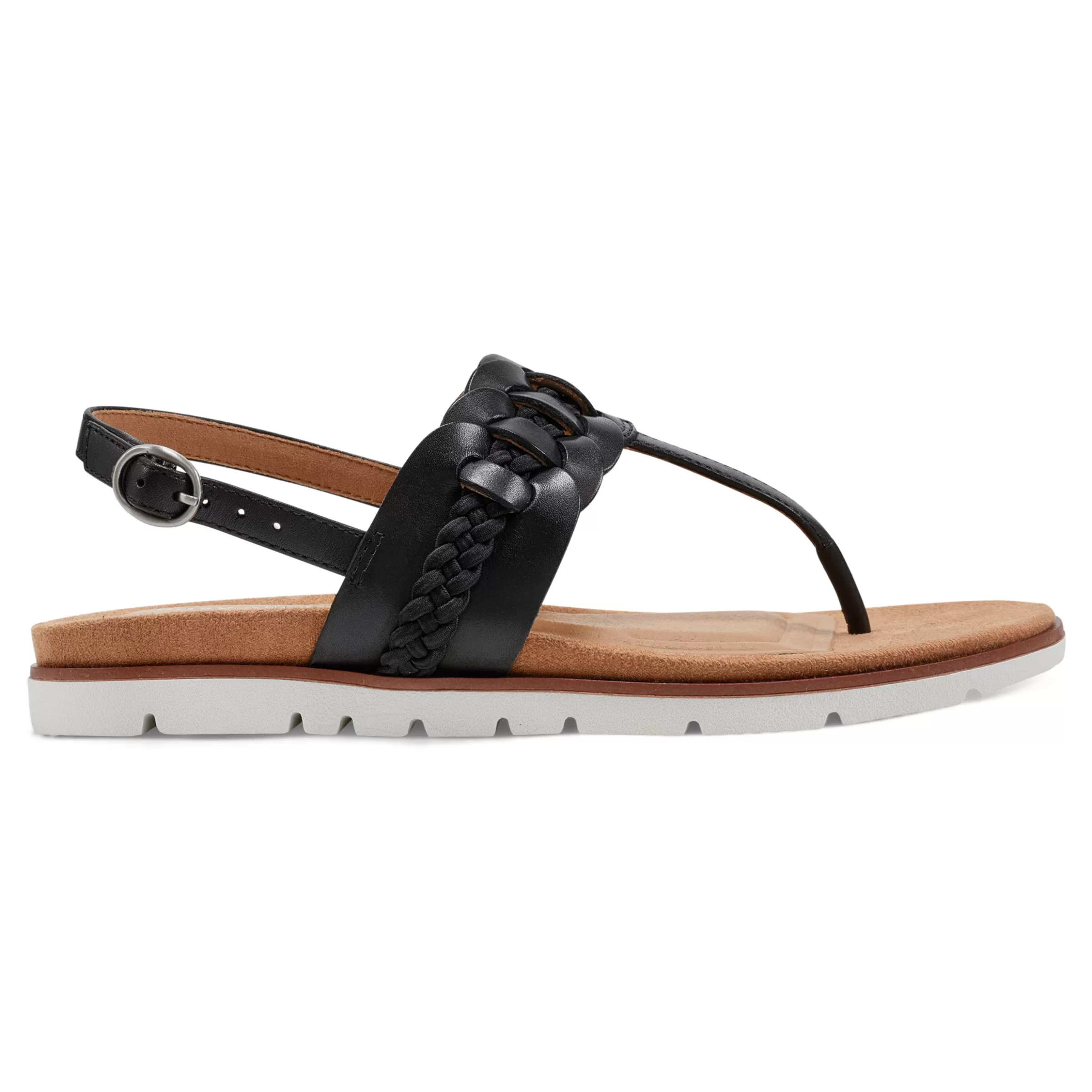 Casual | Flats-Easy Spirit Elaine Flat Sandals Black