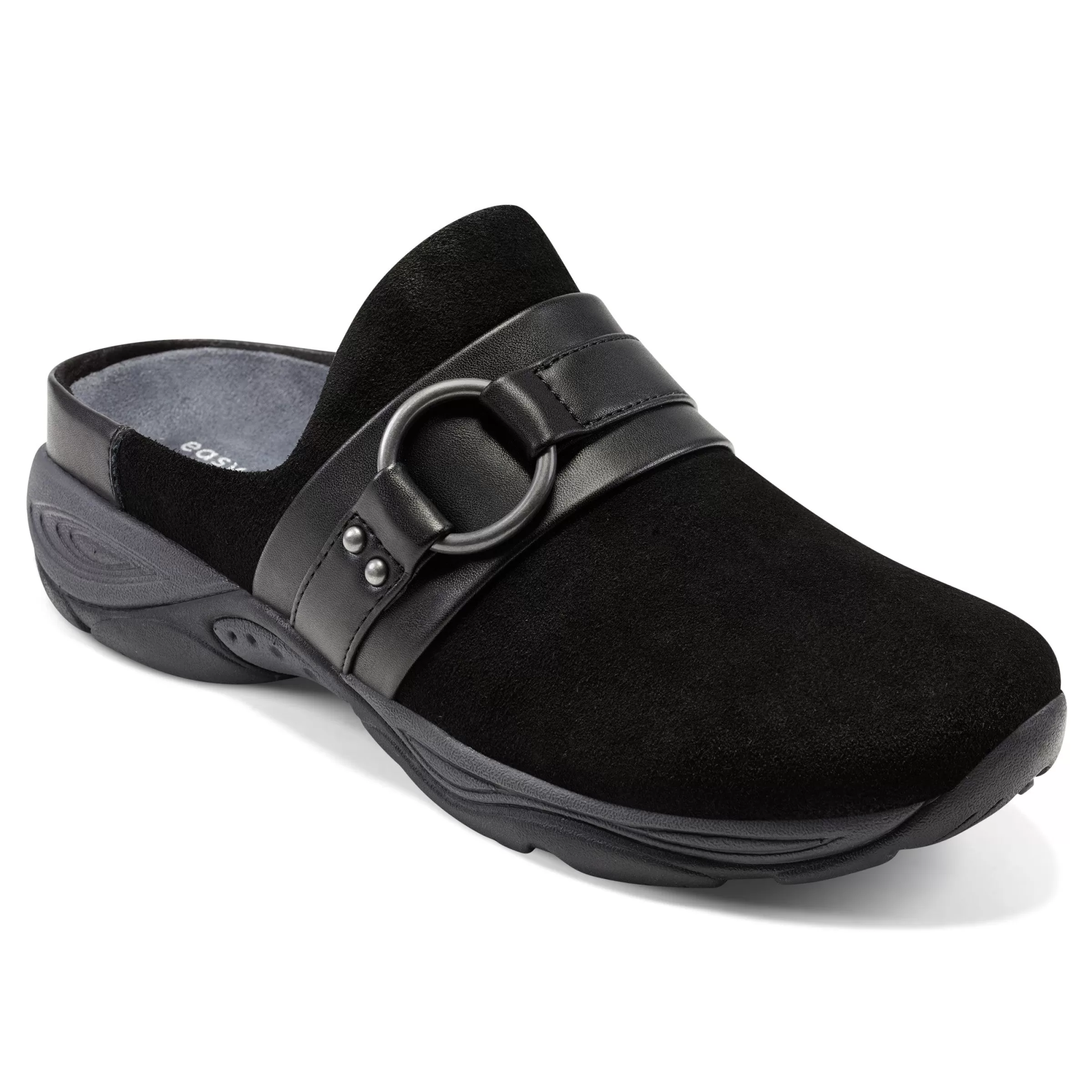 Explore24 | Explore24-Easy Spirit Eleena Clogs Black Suede