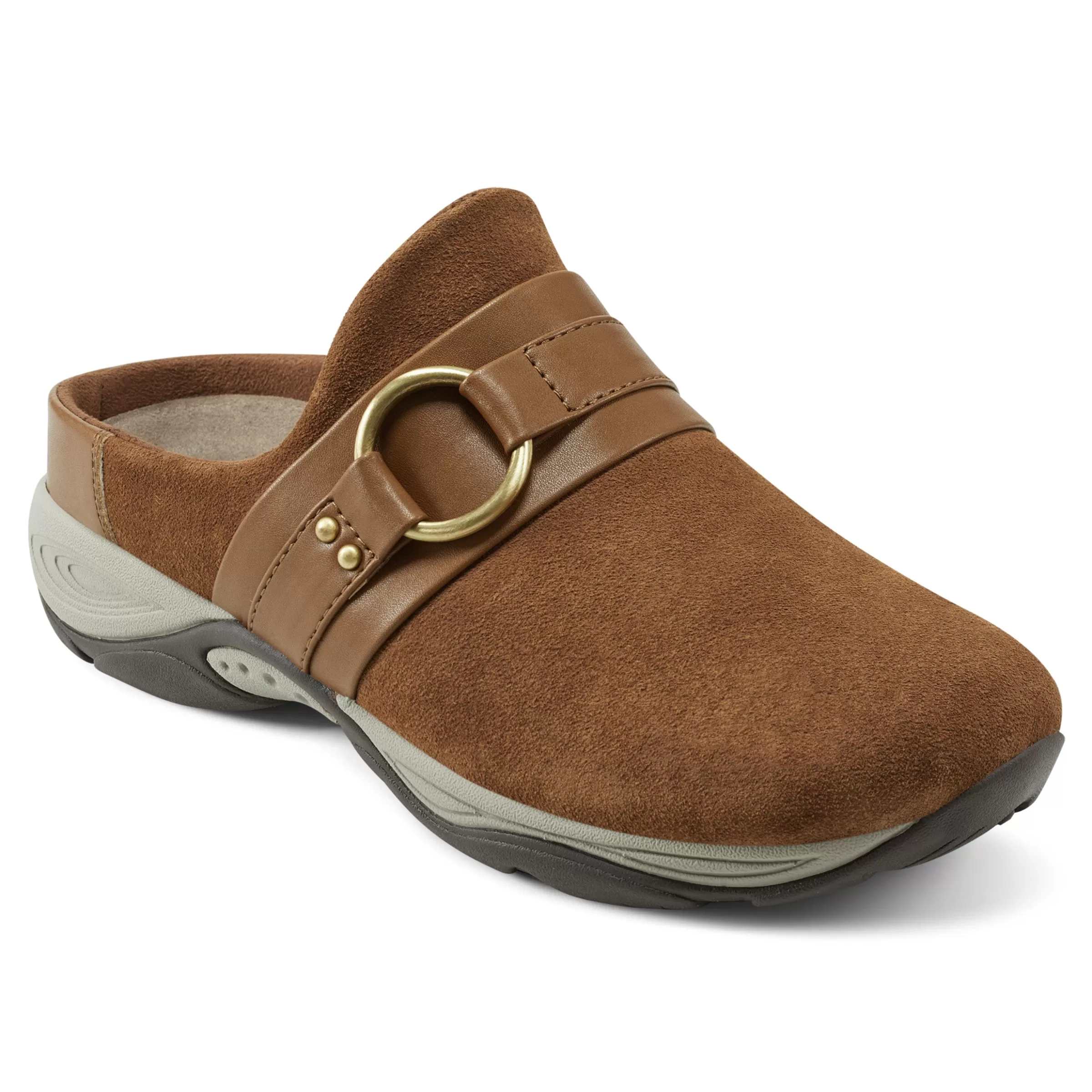 Explore24 | Explore24-Easy Spirit Eleena Clogs Medium Brown Suede