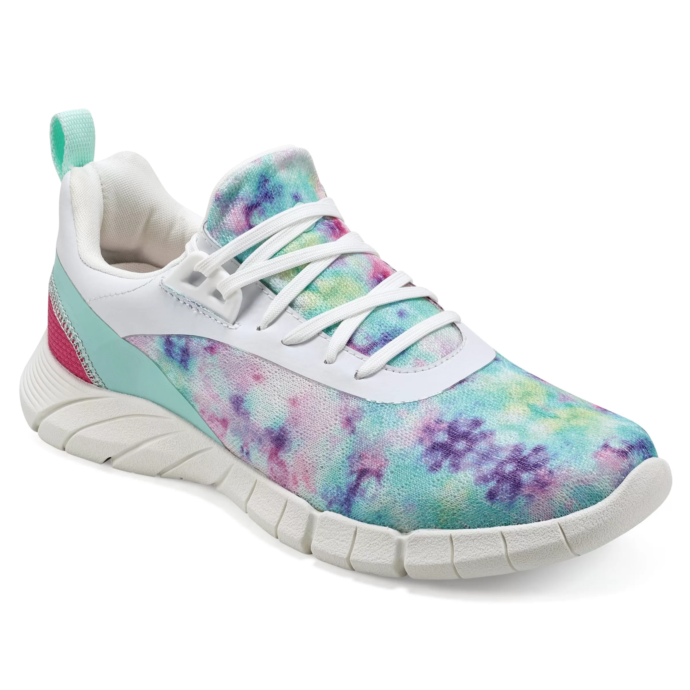 Sneakers | Sneakers-Easy Spirit Fazer Lace Up Sneakers Pink/Blue Tie Dye Knit