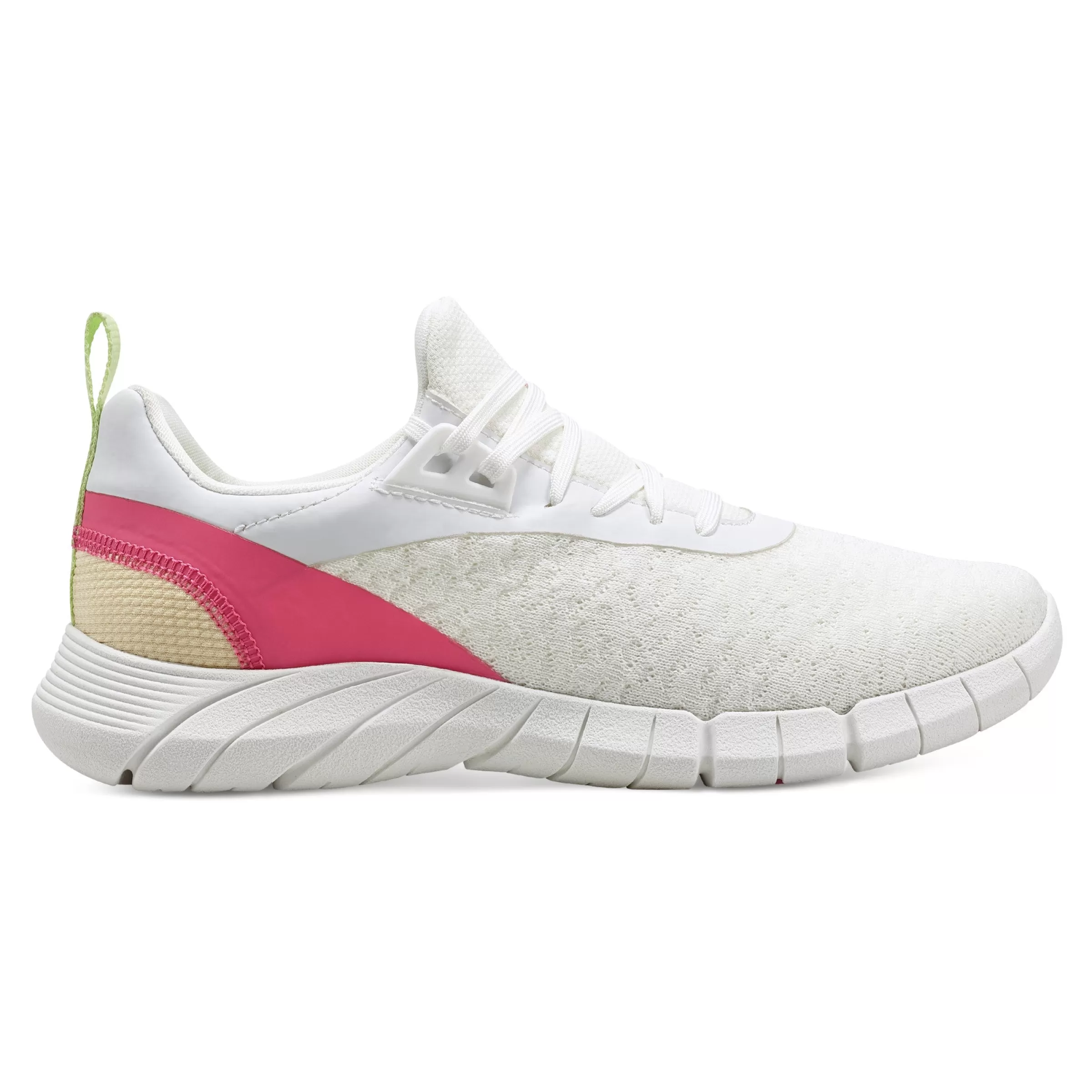 Sneakers | Sneakers-Easy Spirit Fazer Lace Up Sneakers White/Pink Knit