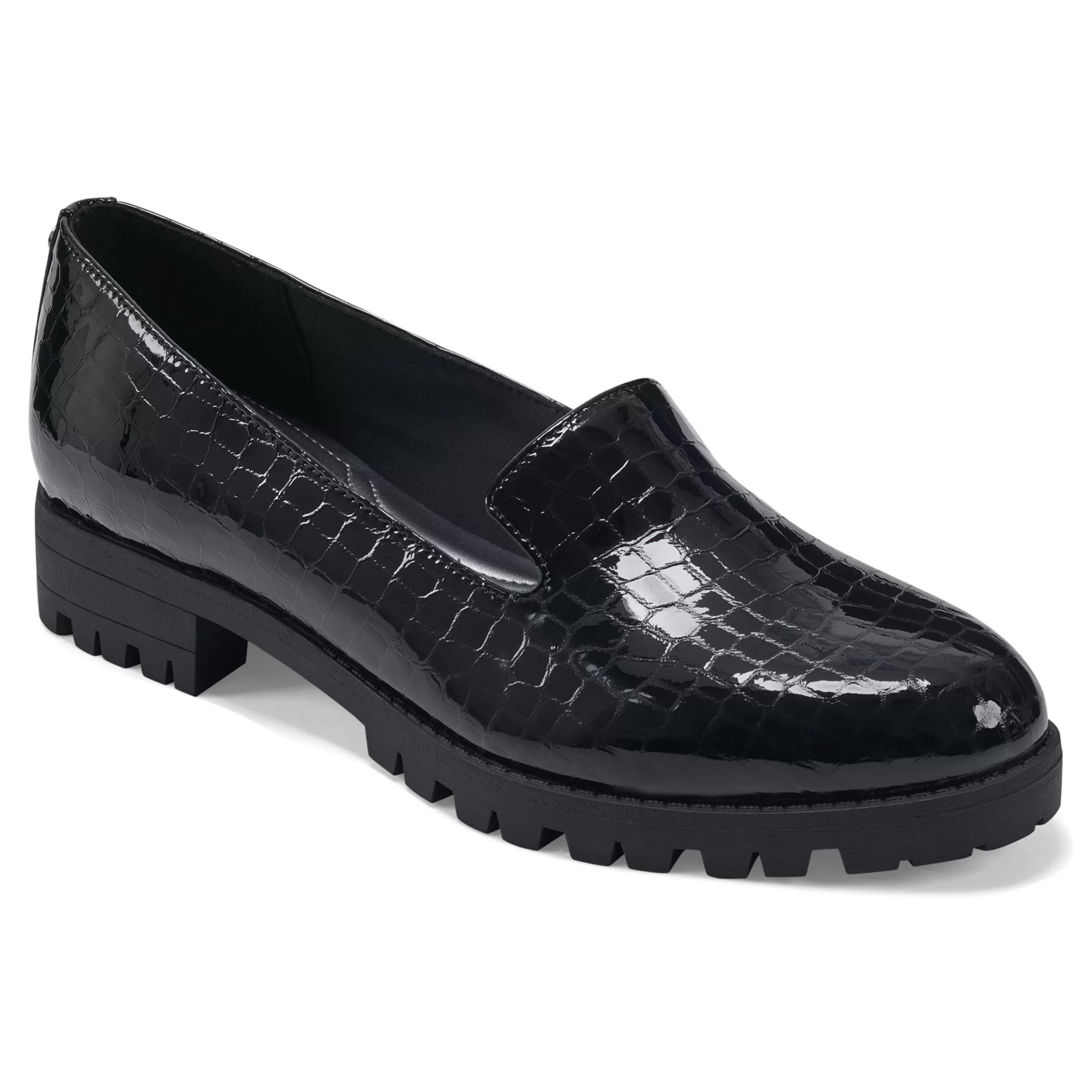 eFlex | eFlex-Easy Spirit Geneva Casual Shoes Black Croco Print