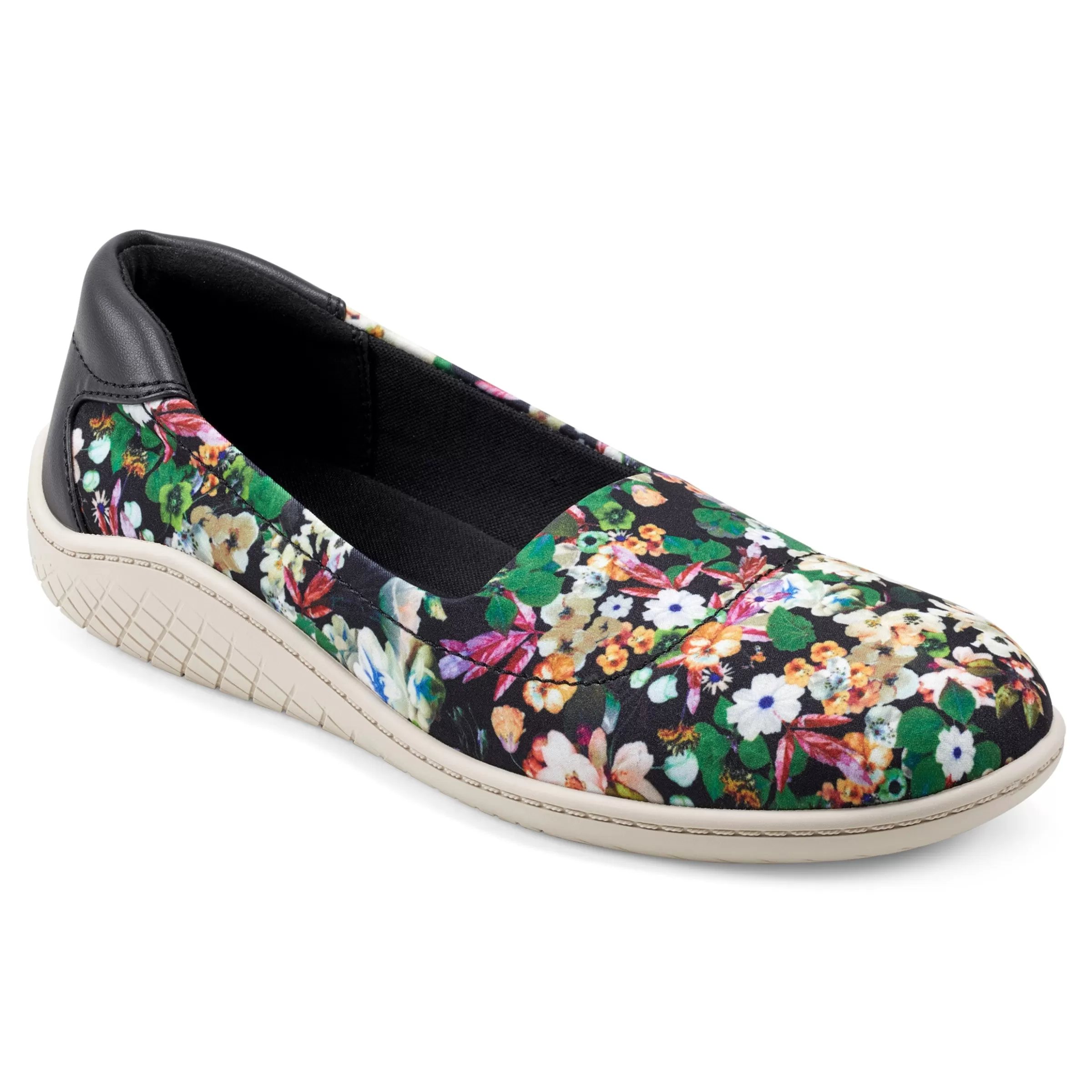 Flats | Flats-Easy Spirit Gift Slip On Flats Black Floral