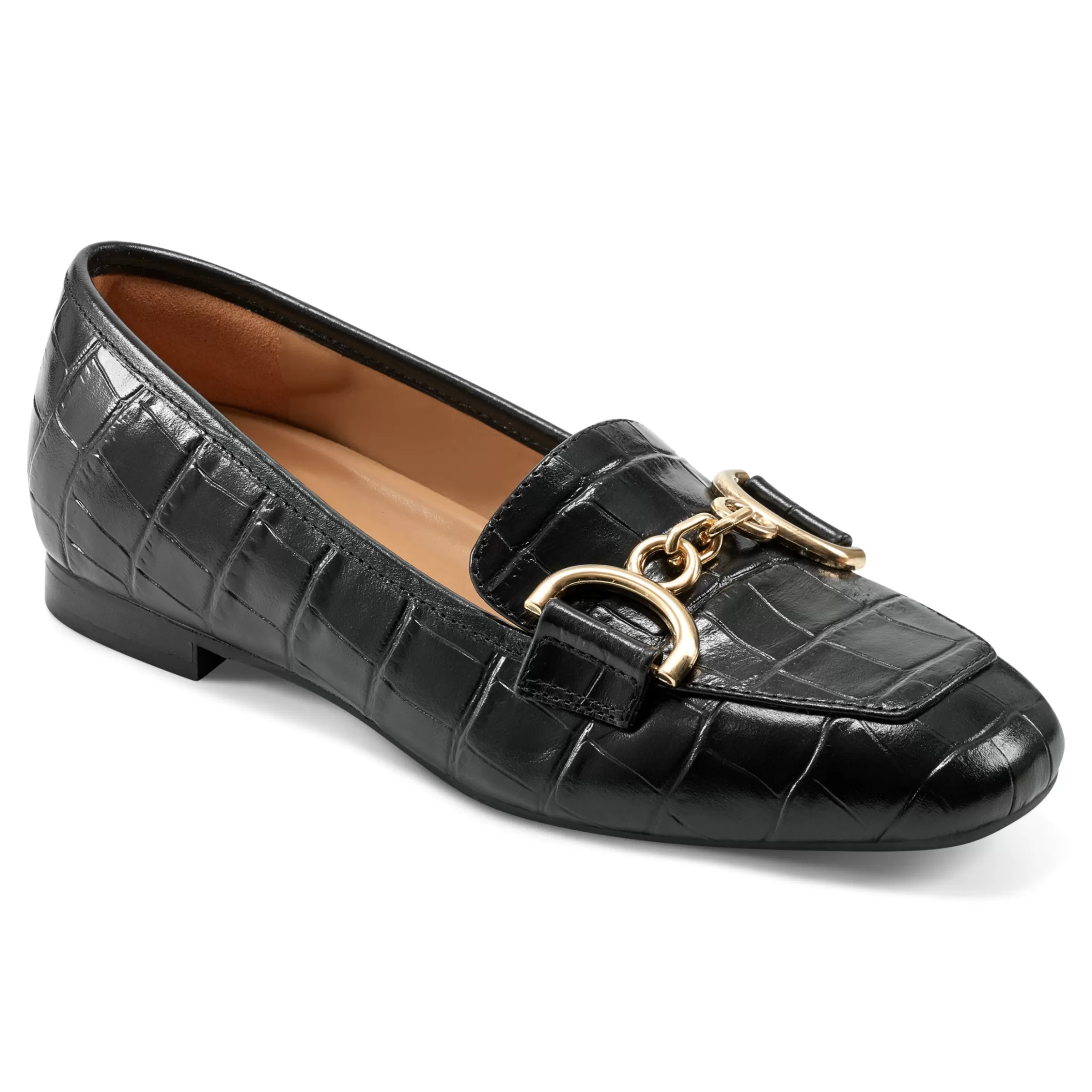 eFlex | eFlex-Easy Spirit Giselle Casual Loafers Black Croco Print