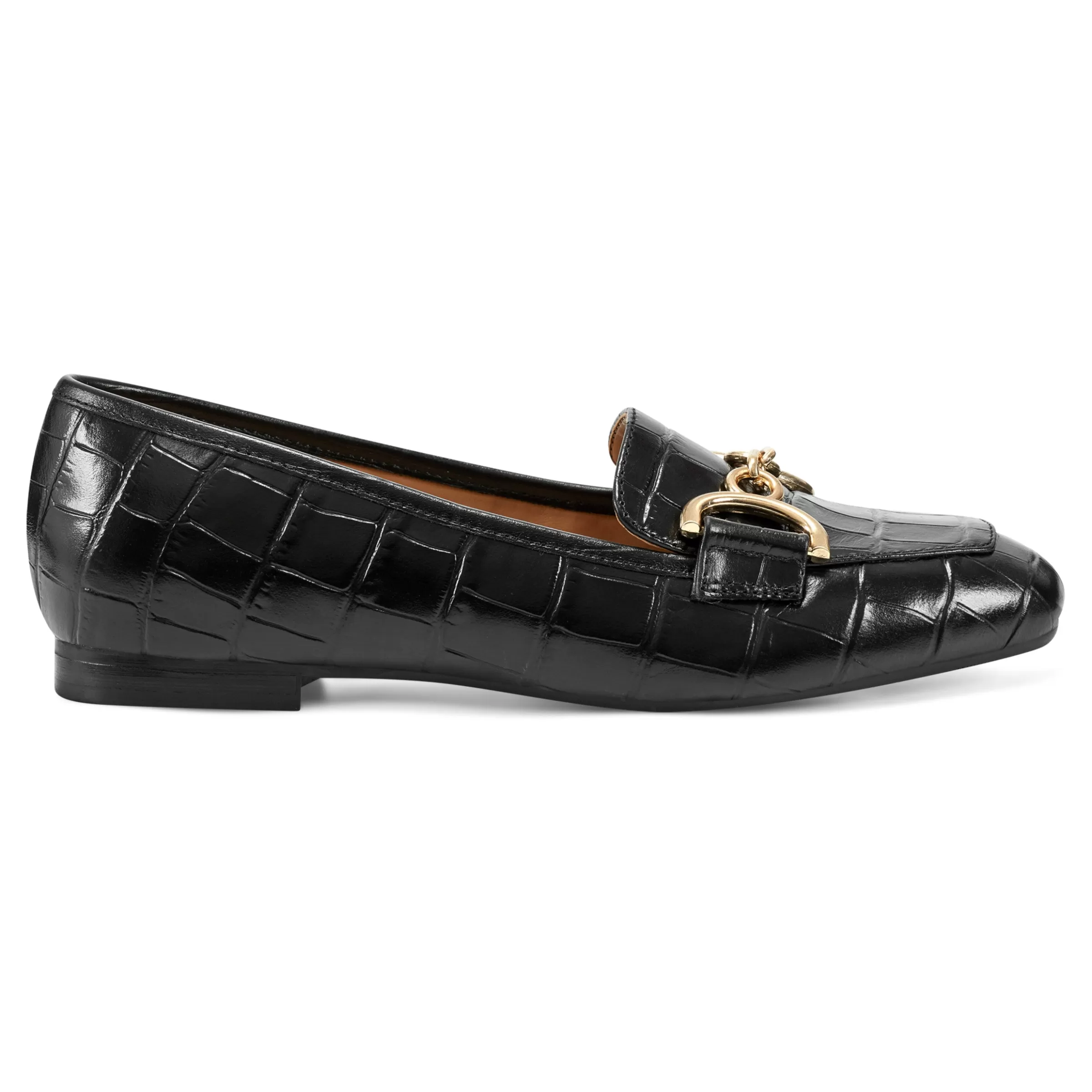 eFlex | eFlex-Easy Spirit Giselle Casual Loafers Black Croco Print