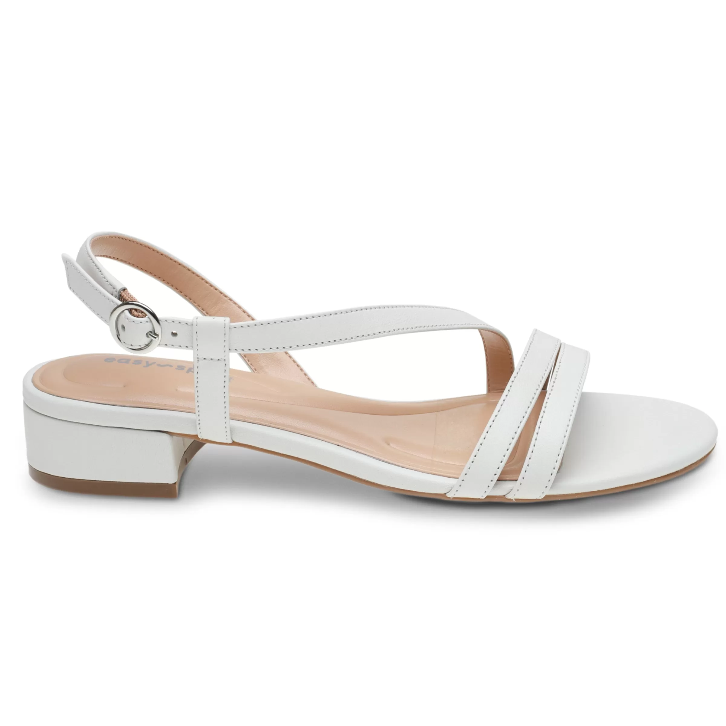 Dress | Sandals-Easy Spirit Glenni Block Heel Sandals White Leather