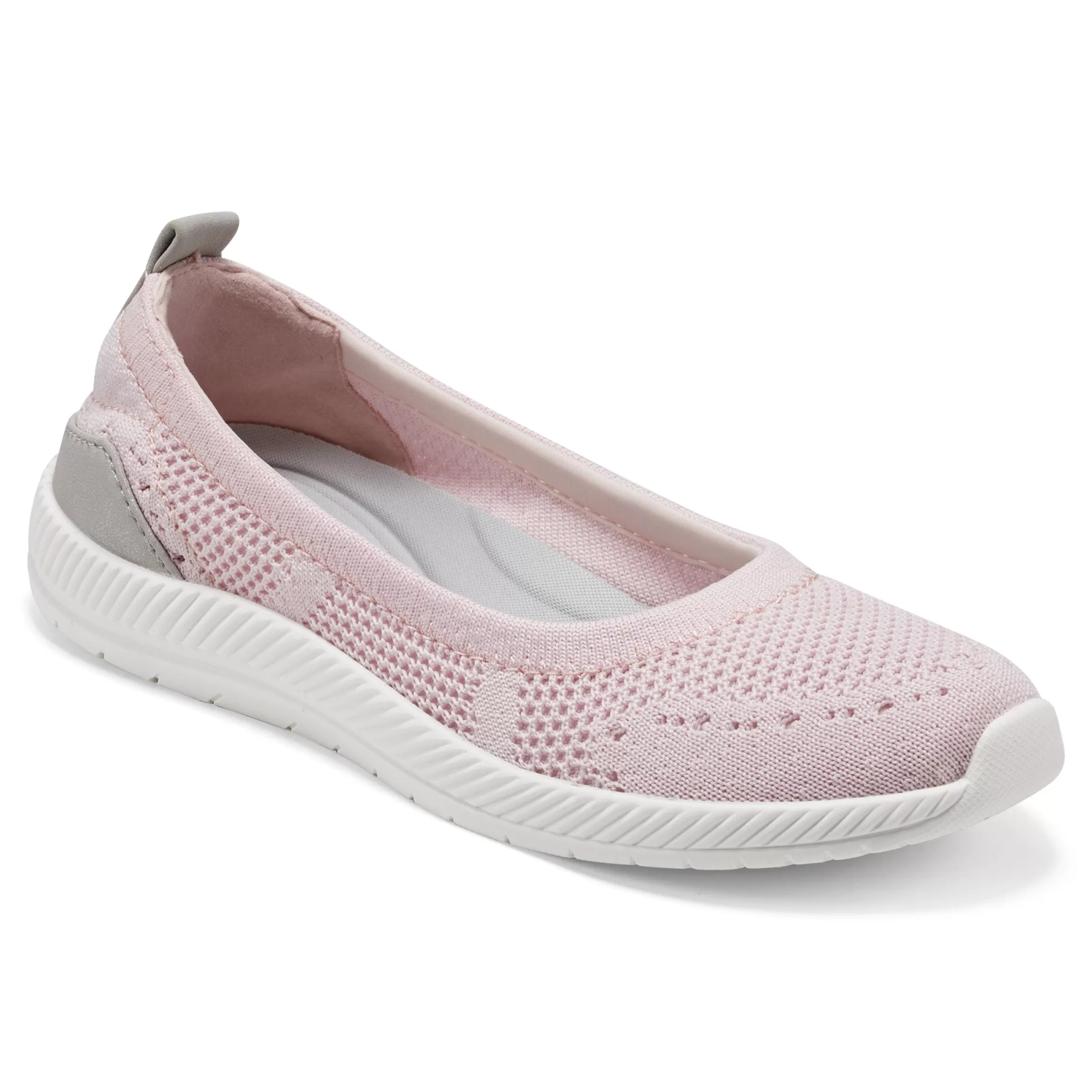 Glitz Walking Shoes | Slip Ons-Easy Spirit Glitz Walking Shoes Light Pink Knit