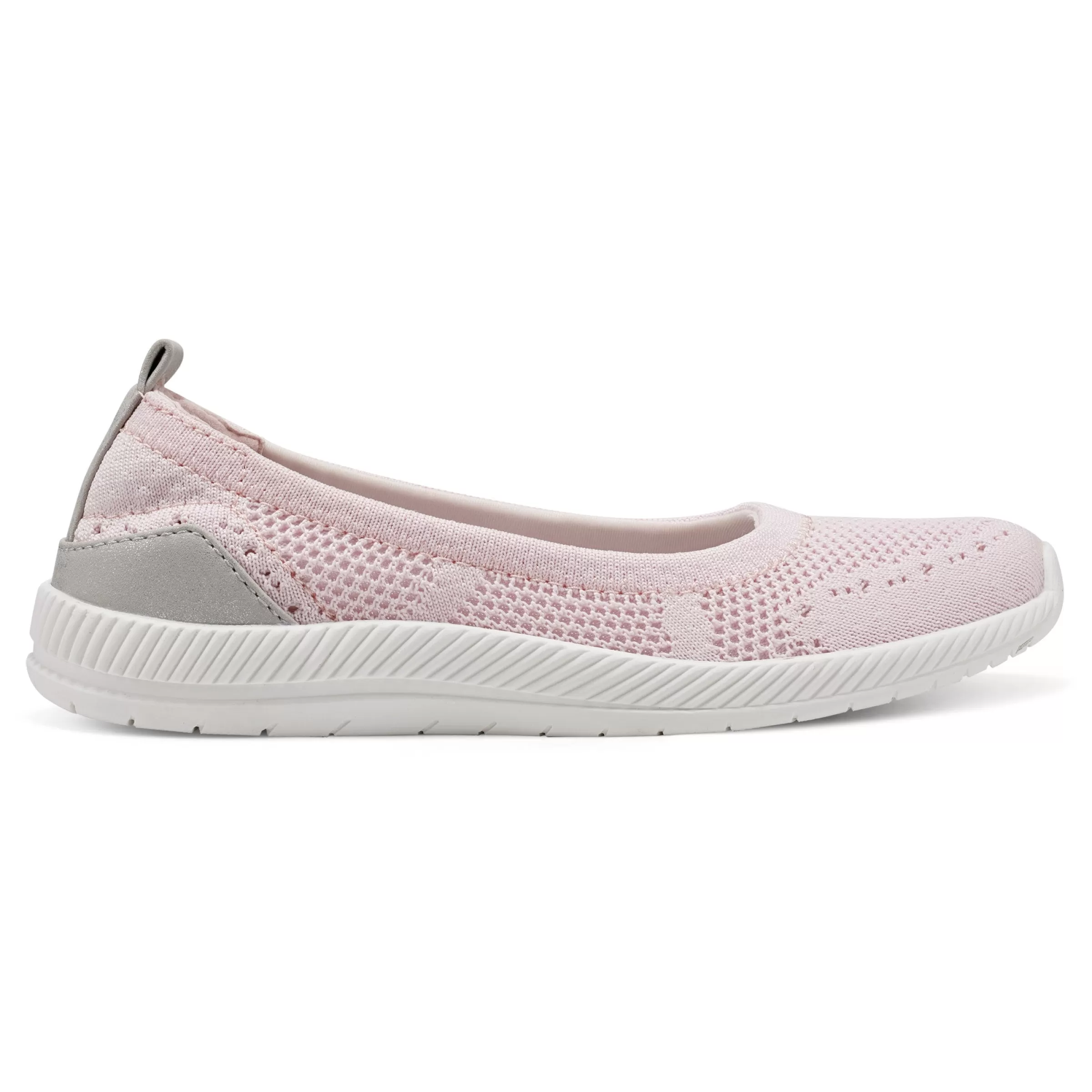 Glitz Walking Shoes | Slip Ons-Easy Spirit Glitz Walking Shoes Light Pink Knit