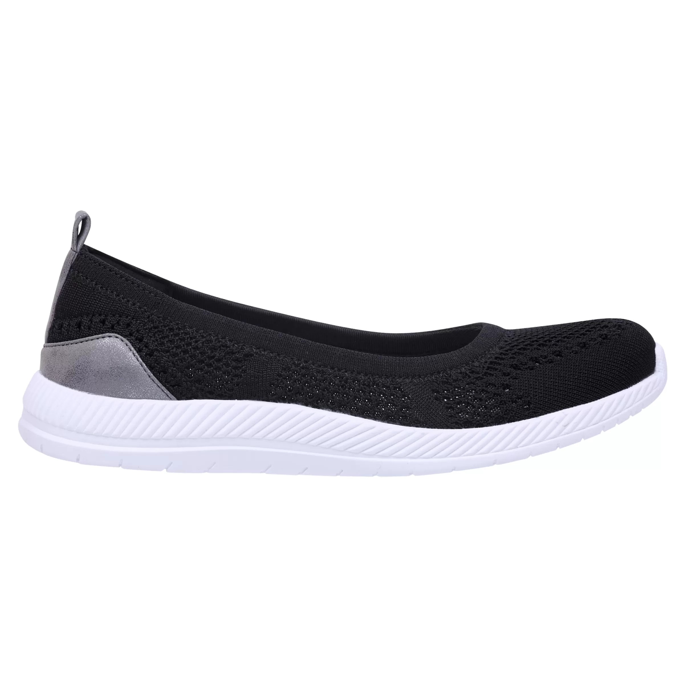 Glitz Walking Shoes | Slip Ons-Easy Spirit Glitz Walking Shoes Black Knit