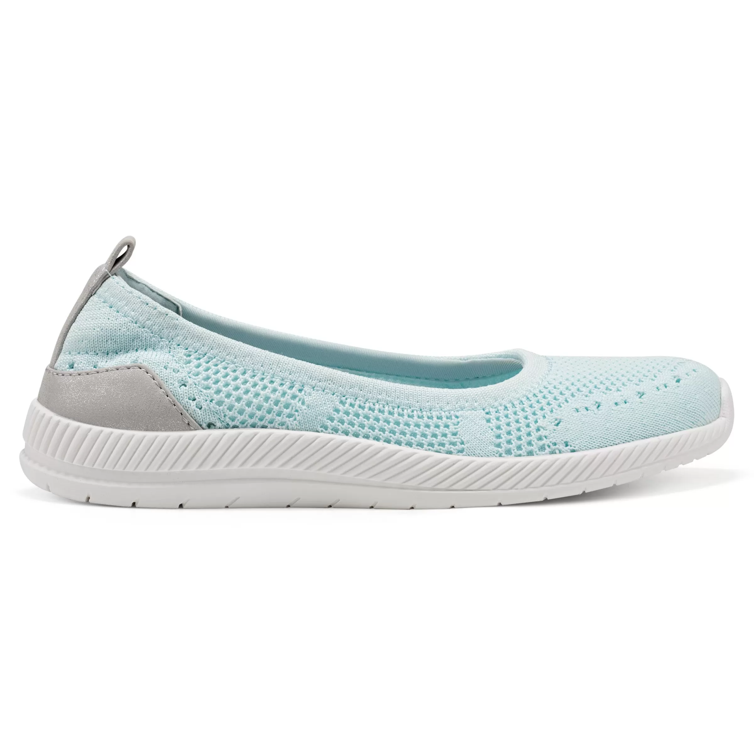 Glitz Walking Shoes | Slip Ons-Easy Spirit Glitz Walking Shoes Blue Knit