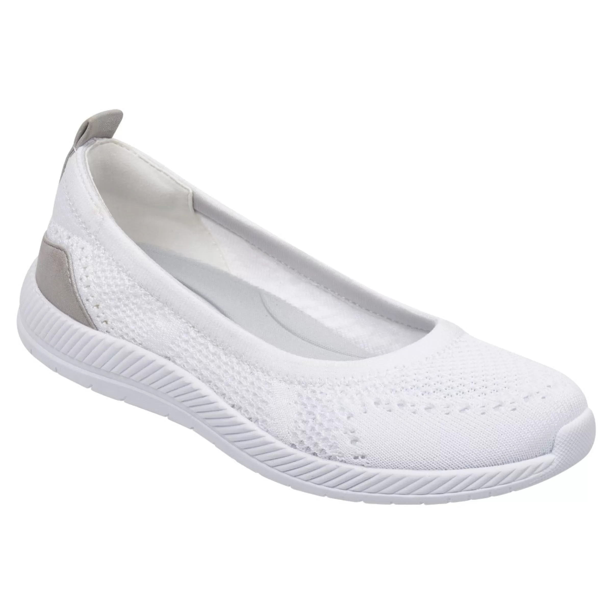 Glitz Walking Shoes | Slip Ons-Easy Spirit Glitz Walking Shoes White Knit