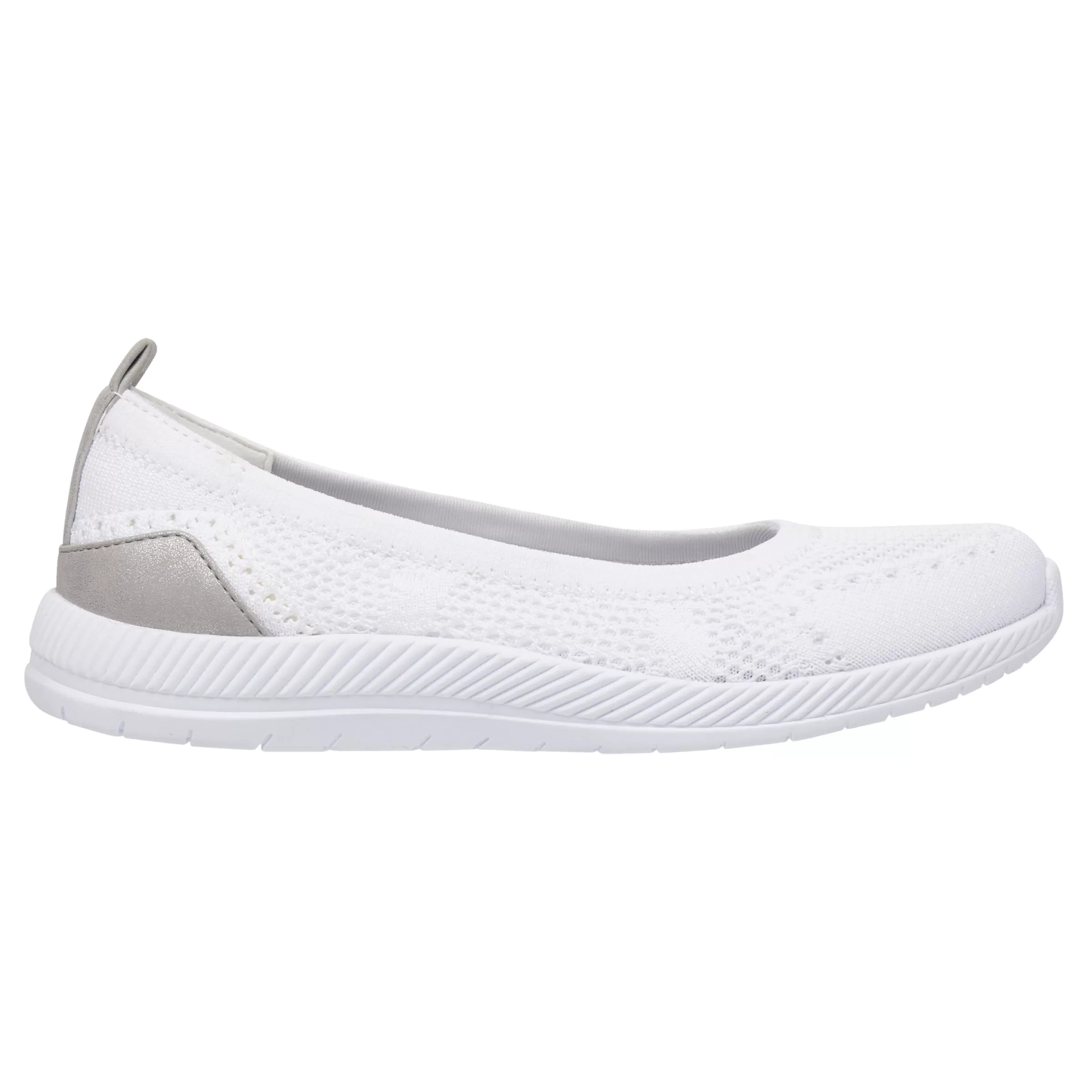 Glitz Walking Shoes | Slip Ons-Easy Spirit Glitz Walking Shoes White Knit